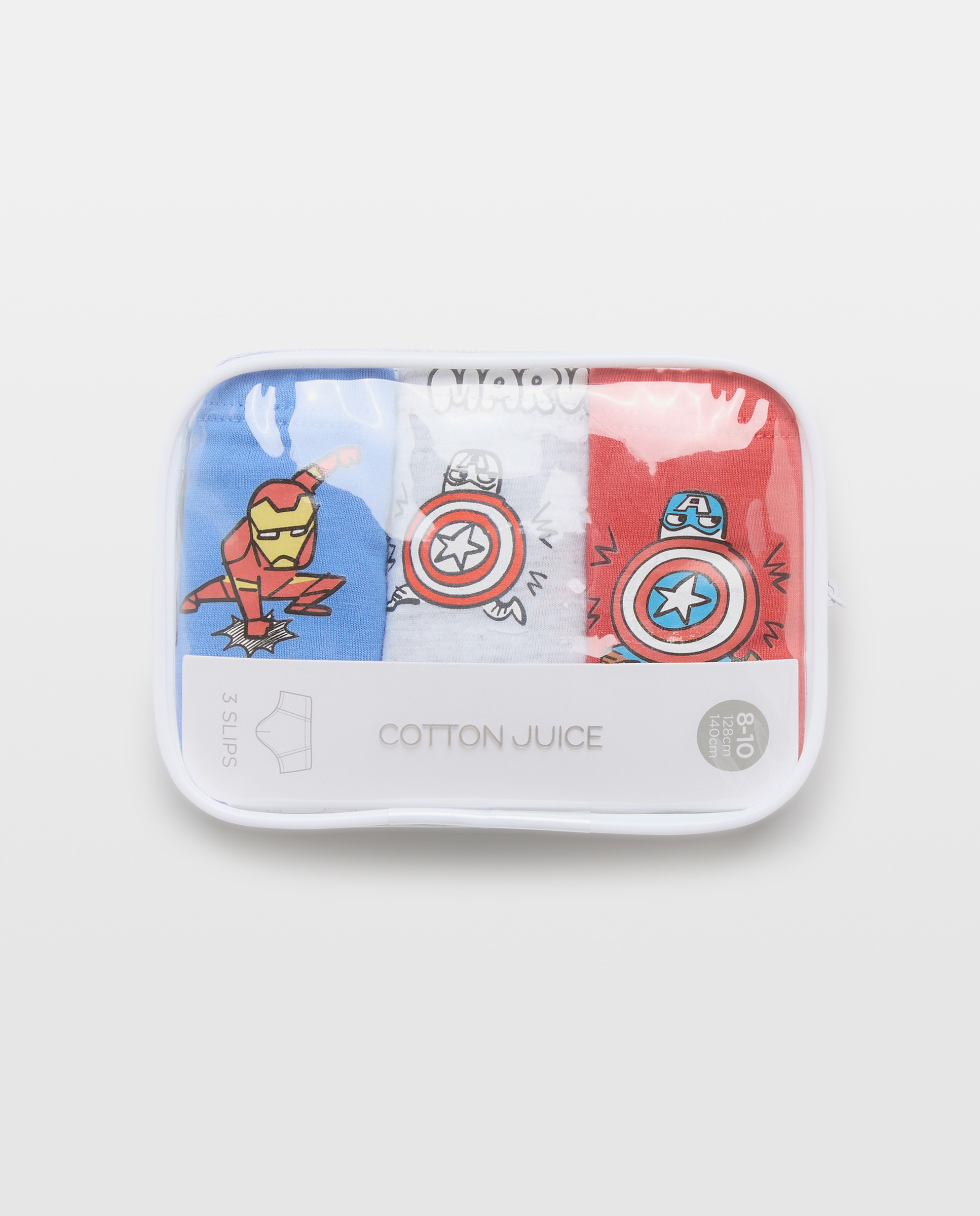 Pack de 3 Slips Os Vingadores Cotton Juice Multicolor-4