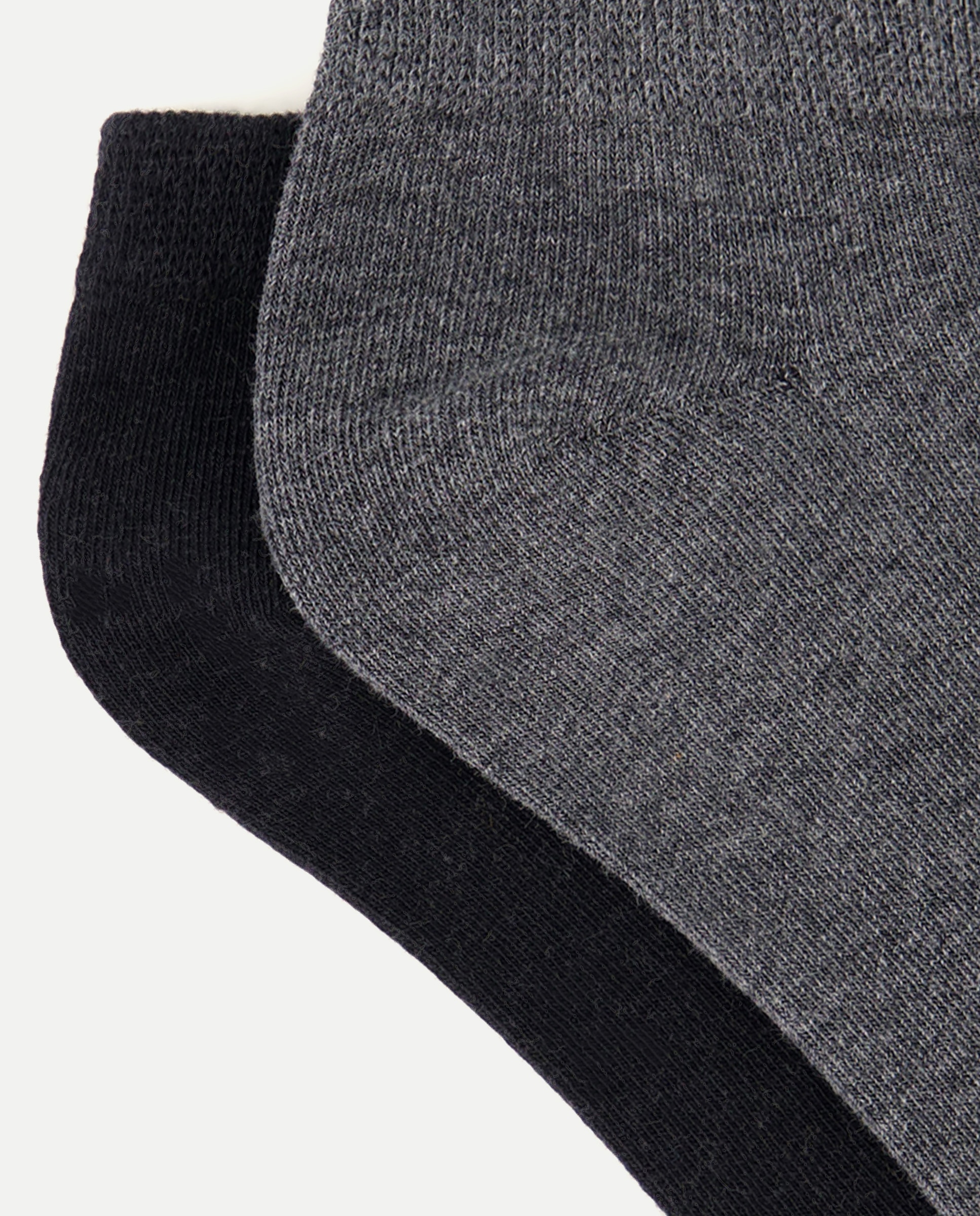 Pack 2 calcetines algodón fino tobillero hombre 820 Gris medio-2
