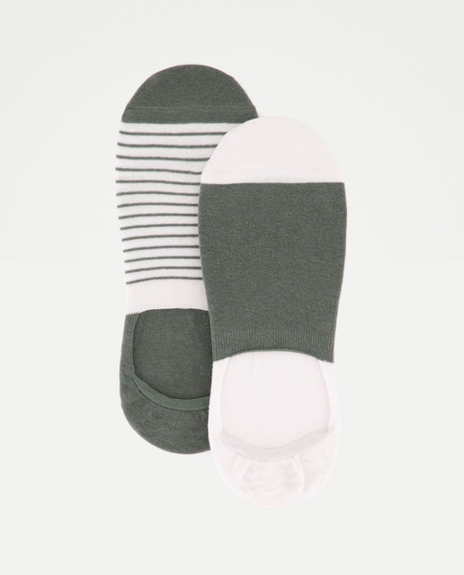 Imagen 0 de Pack 2 calcetines invisibles rayas hombre