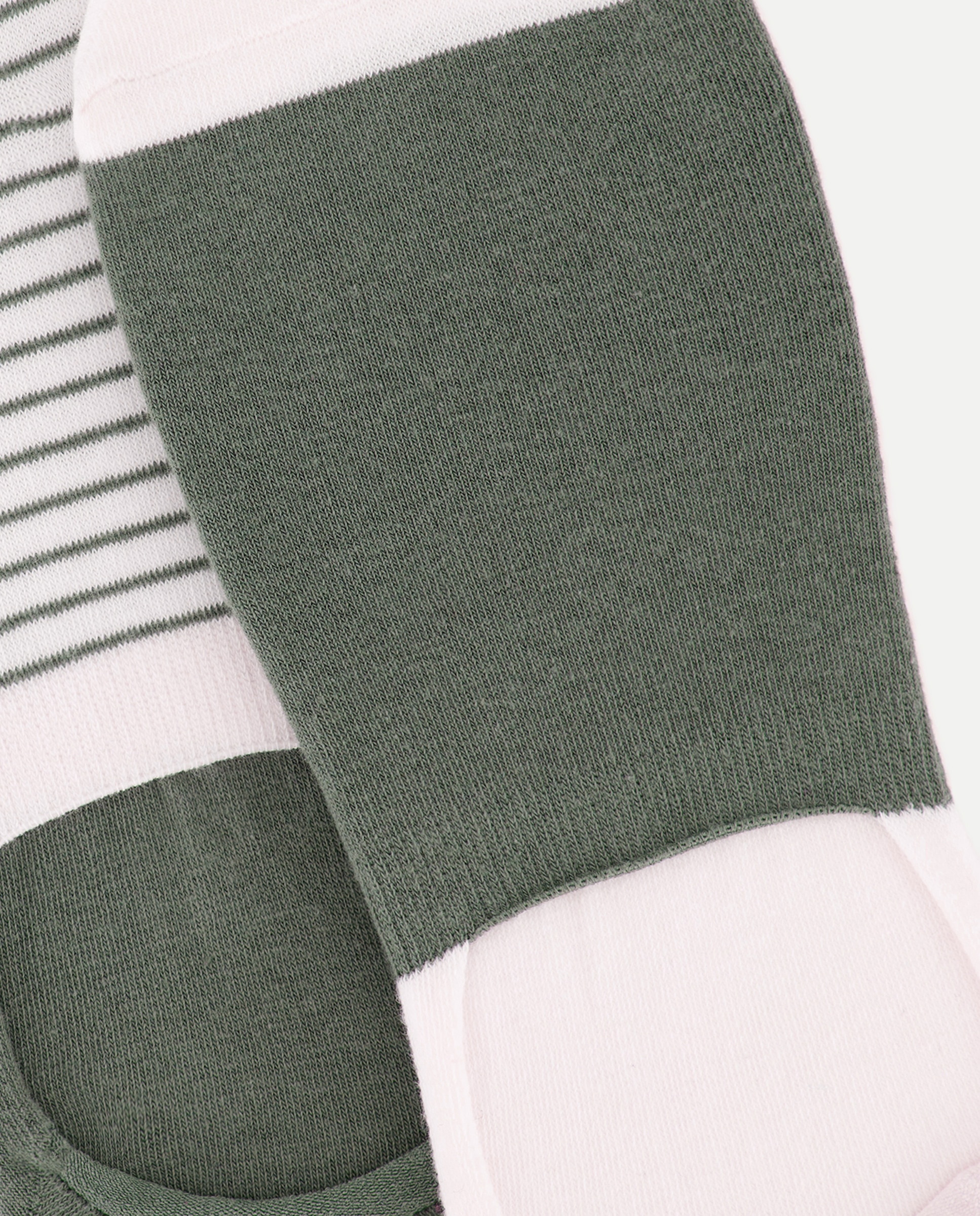 Pack 2 calcetines invisibles rayas hombre 500 VERDE-2