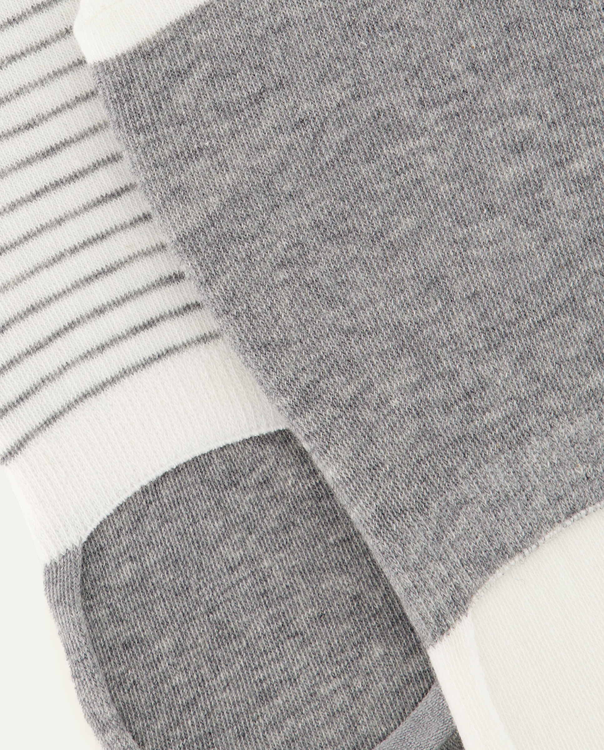Pack 2 calcetines invisibles rayas hombre 820 Gris medio-2
