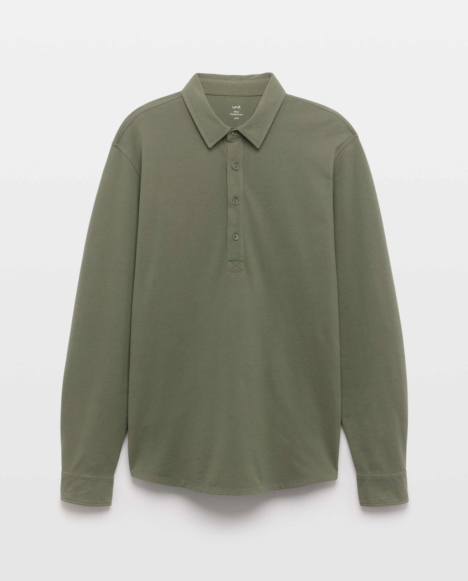 Polo de hombre pique polera liso 520 Kaki-4