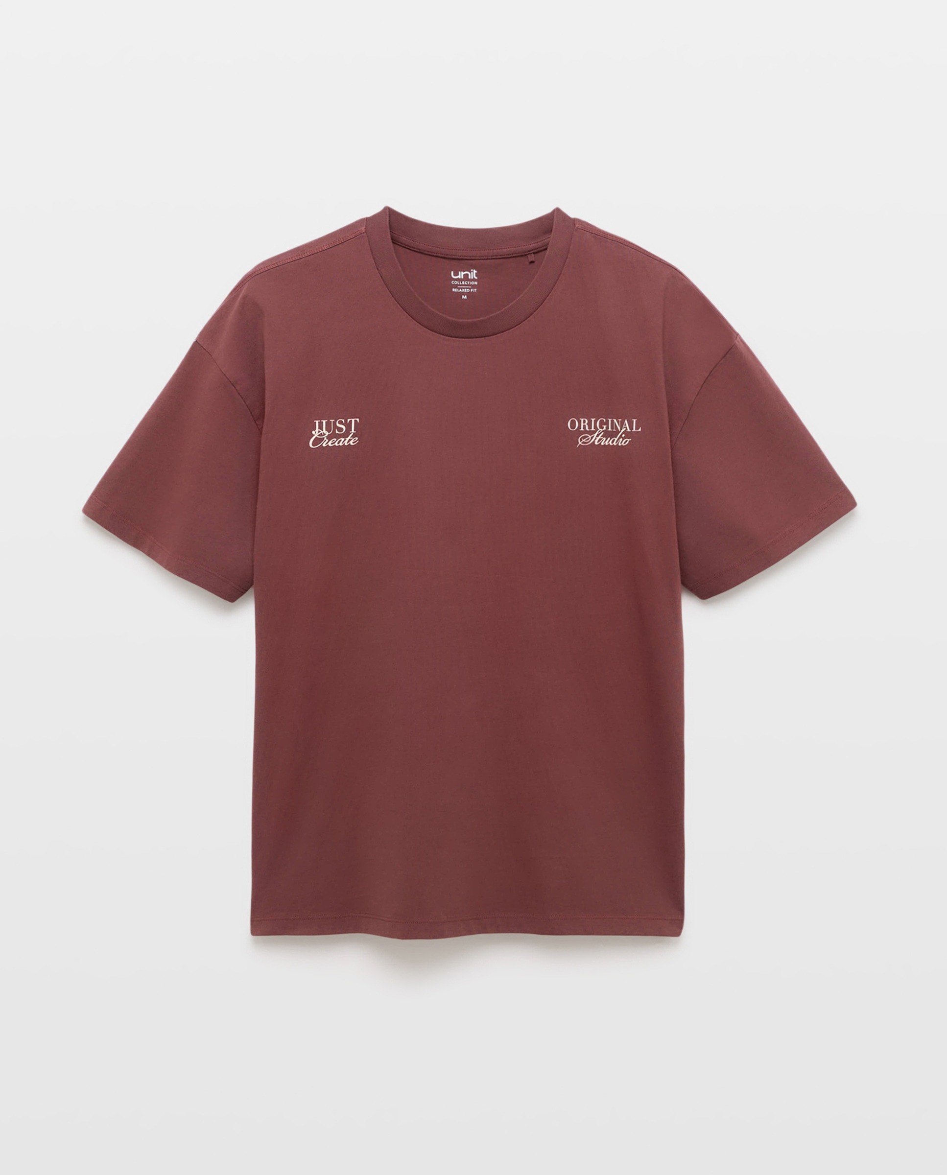 Camiseta de hombre manga corta ORIGINAL STUDIO Burdeos-4