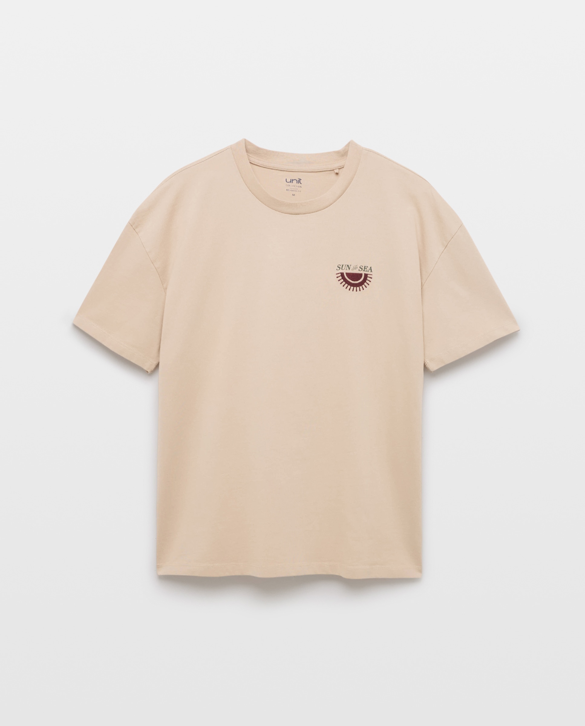 Camiseta de hombre manga corta SUN to SEA Beige-4