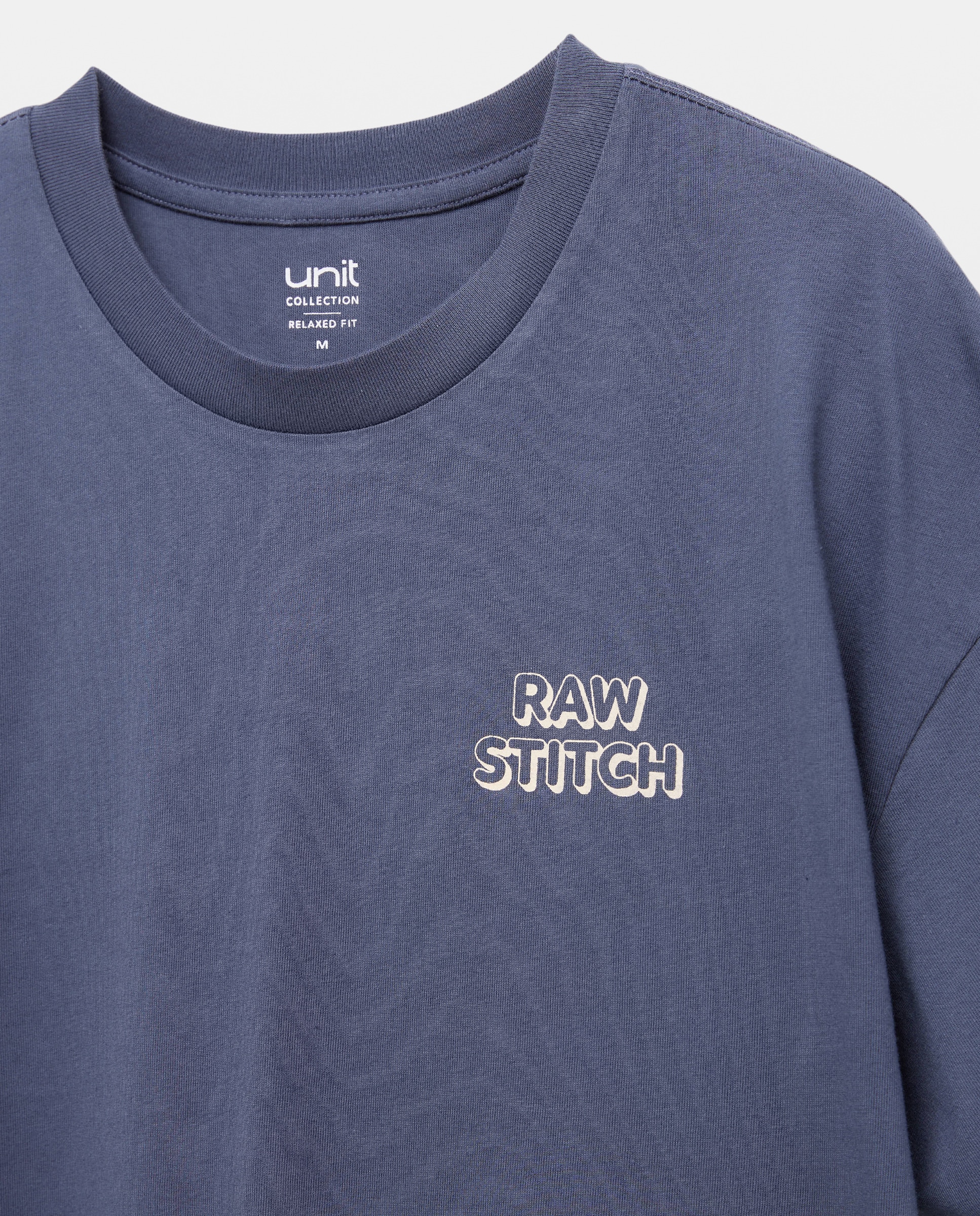 Camiseta de hombre manga corta RAW STITCH Azul marino-5