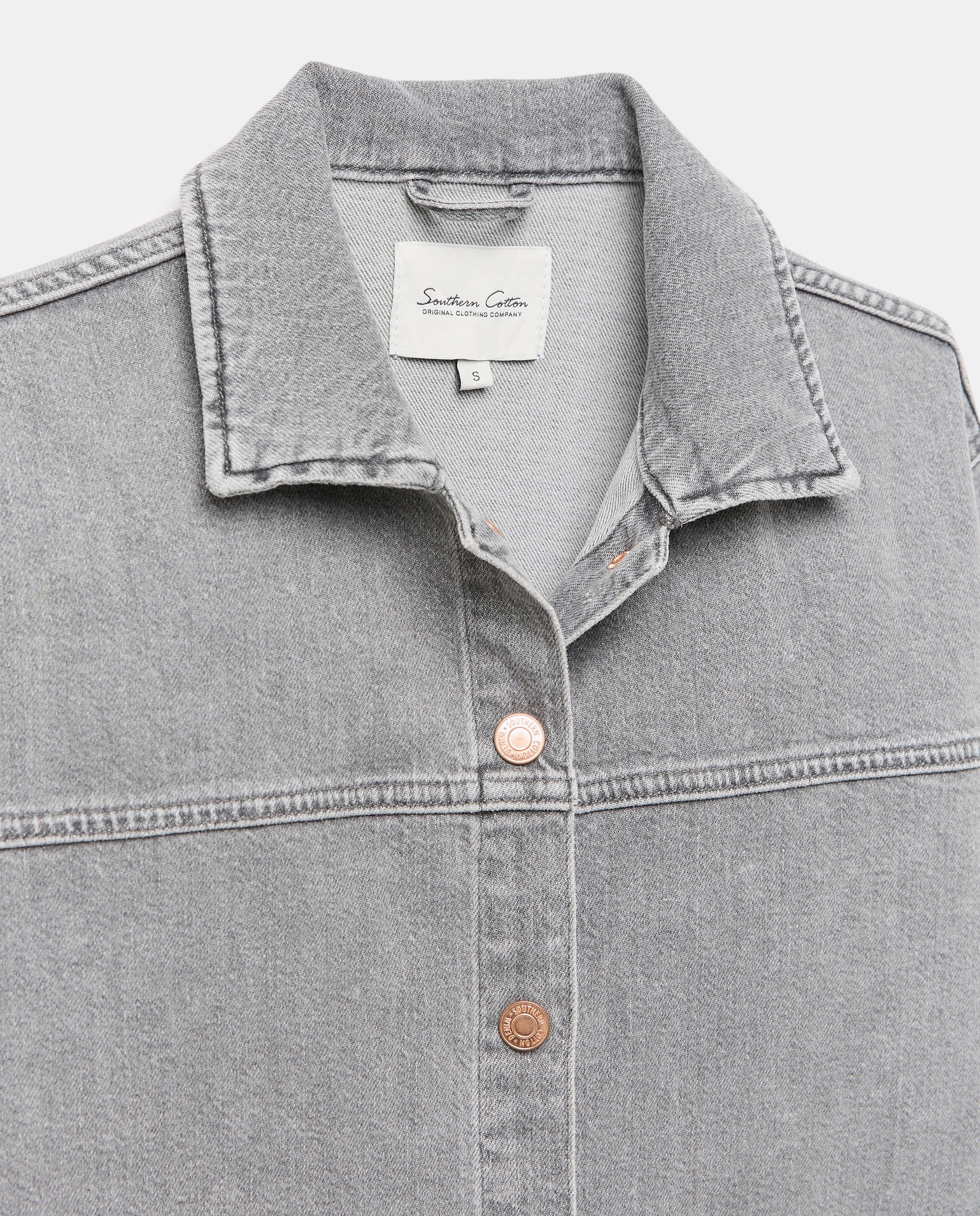 Sobrecamisa de Ganga 820 Cinzento Médio-6