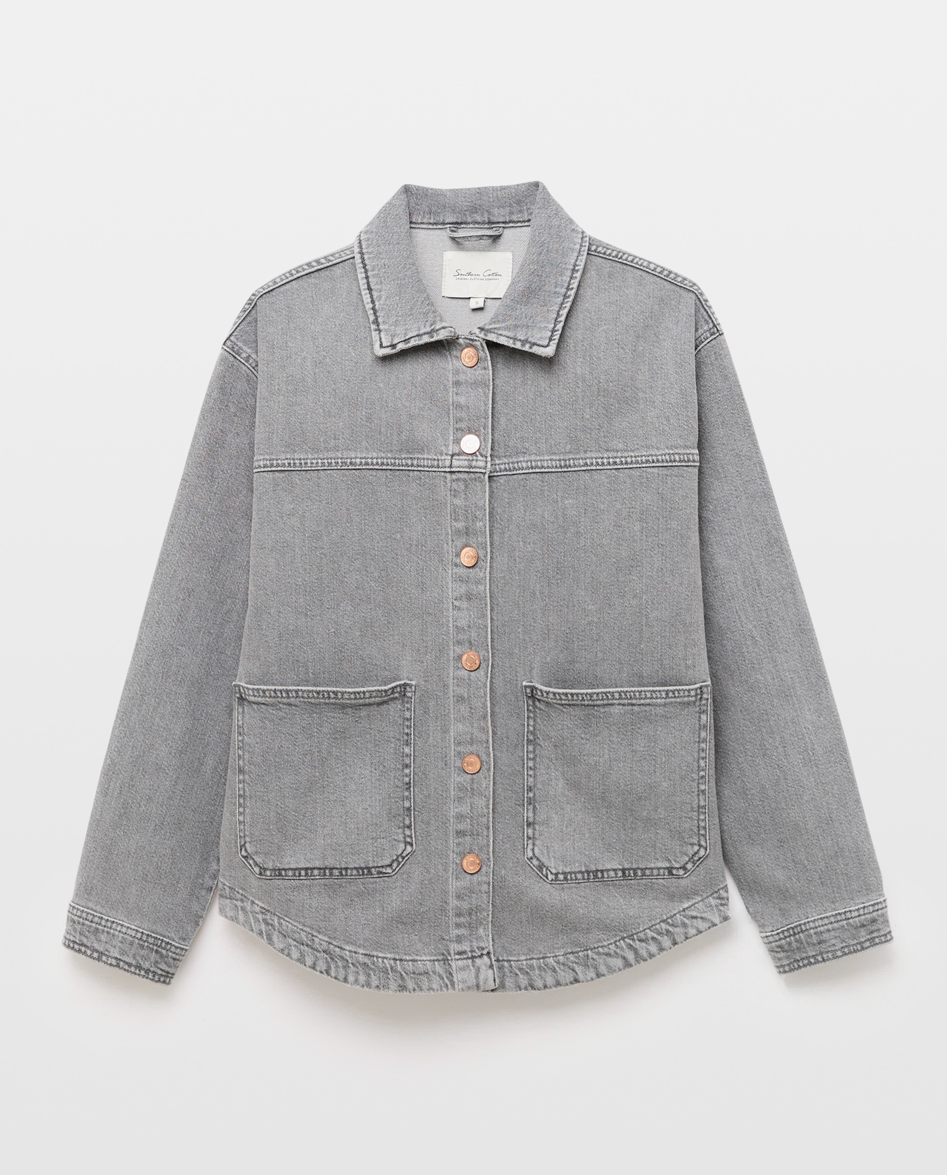 Sobrecamisa de Ganga 820 Cinzento Médio-5