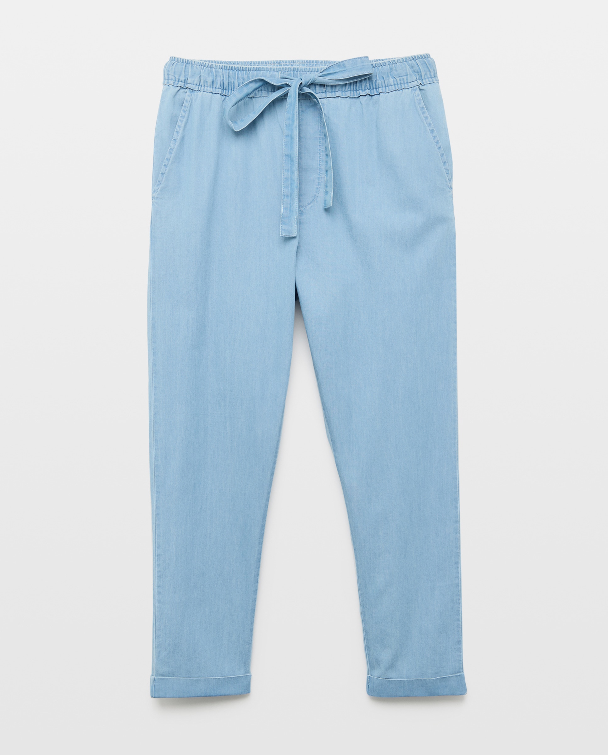 Pantalón light denim de mujer Cerúleo-4