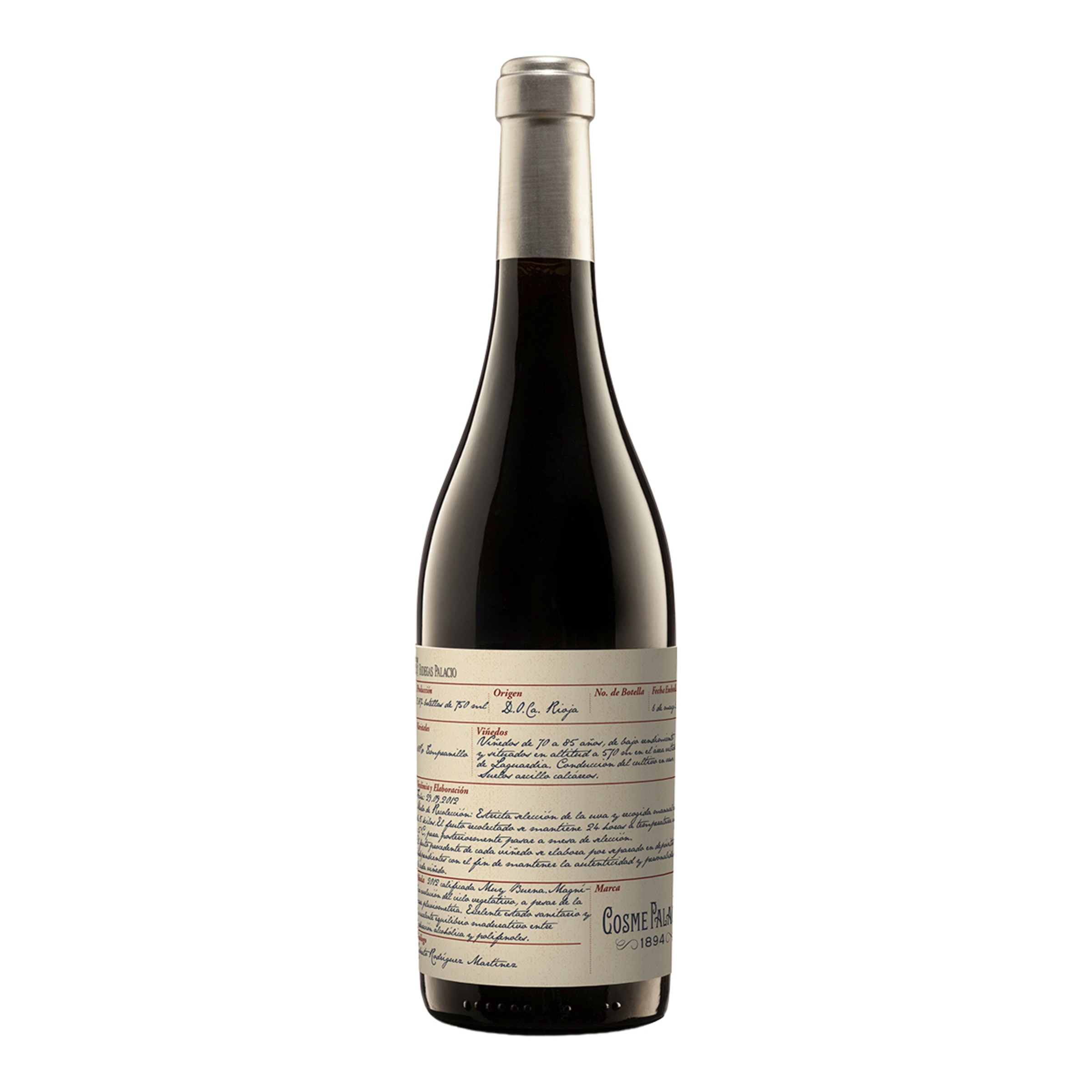 Imagen 0 de Vino tinto Cosme Palacio Crianza Tempranillo 2020 1894 Rioja