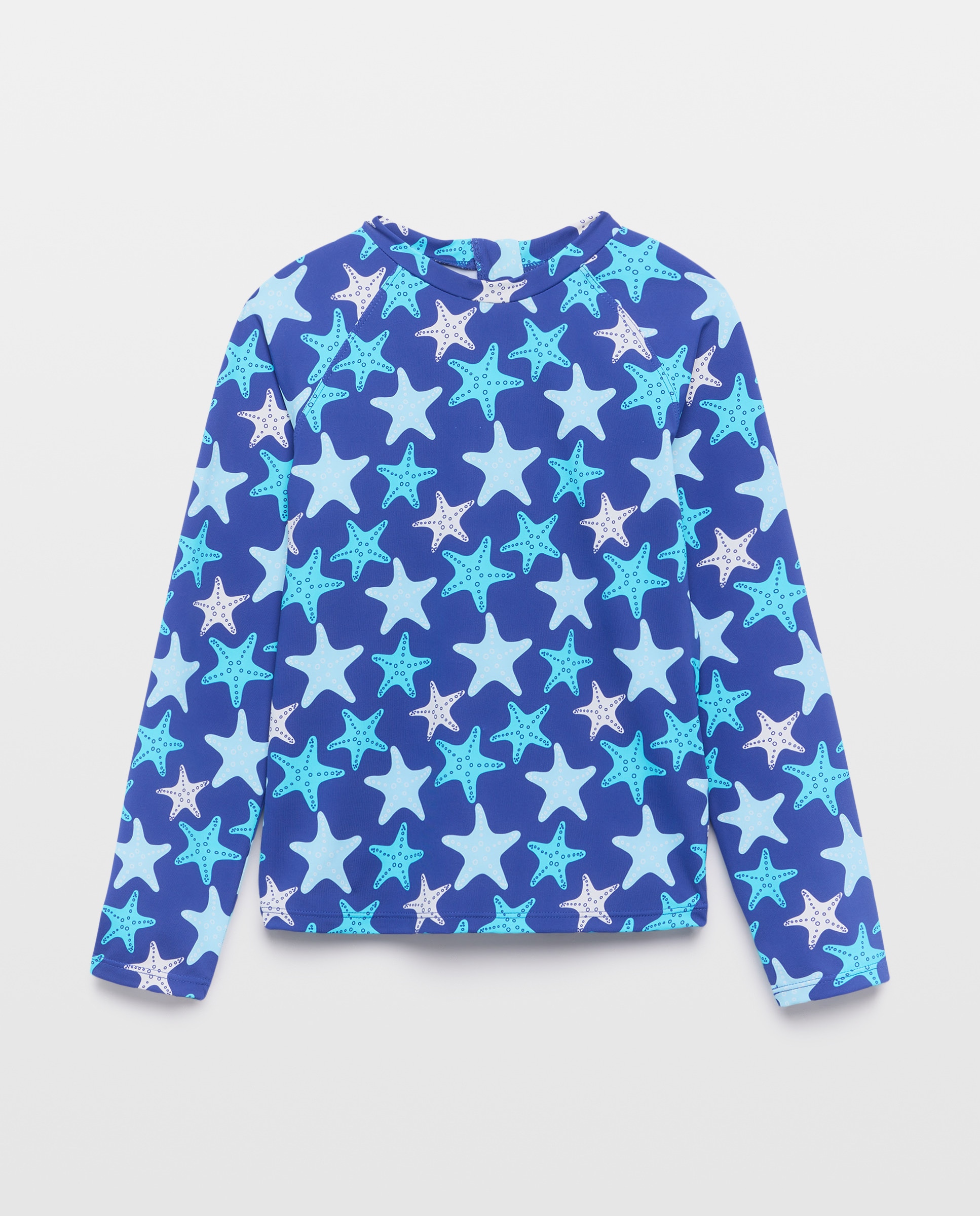 T-shirt UPF+50 às Cores com Estrelas-do-Mar Azul-4