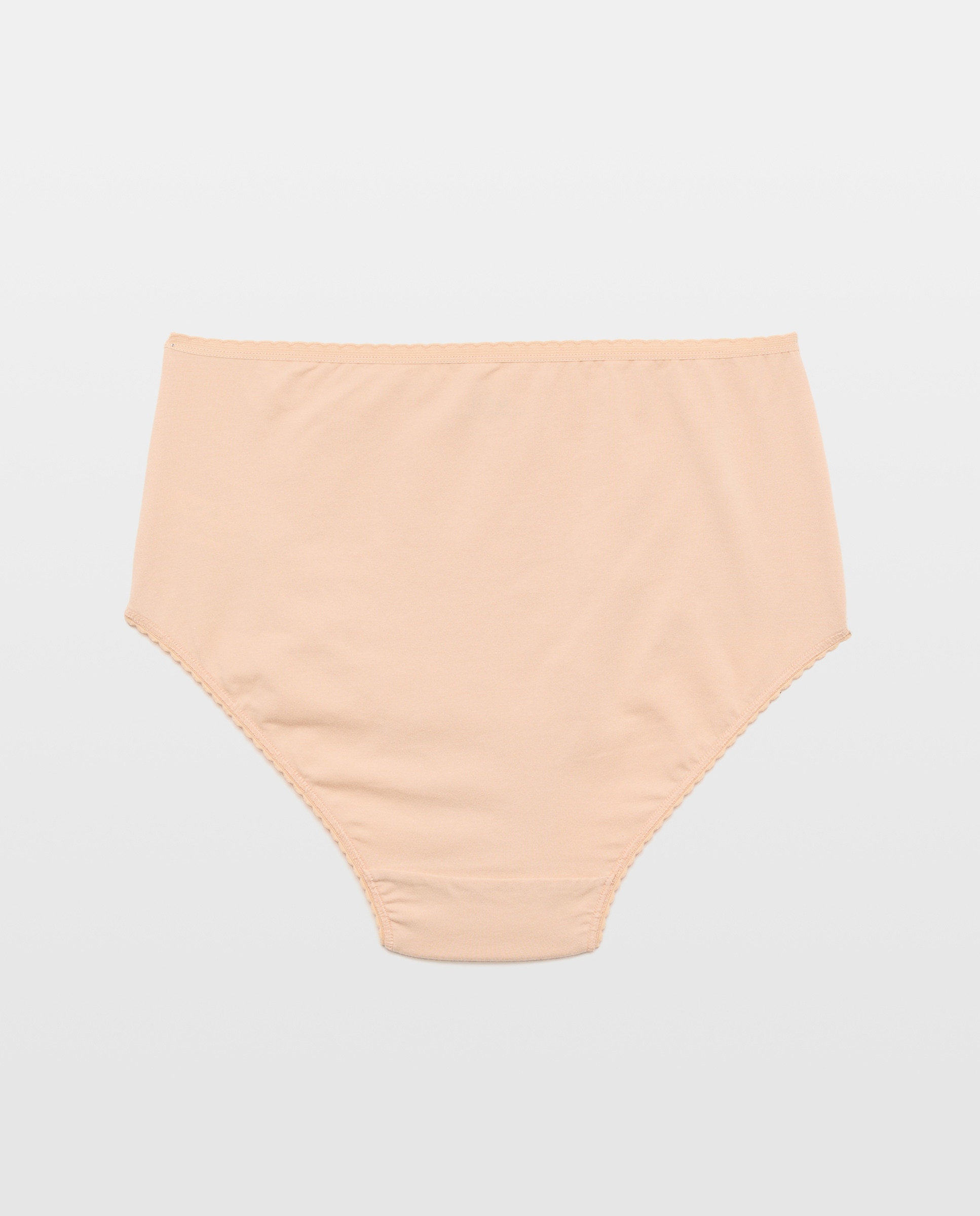 Pack 2 bragas altas lisas algodón Nude-5