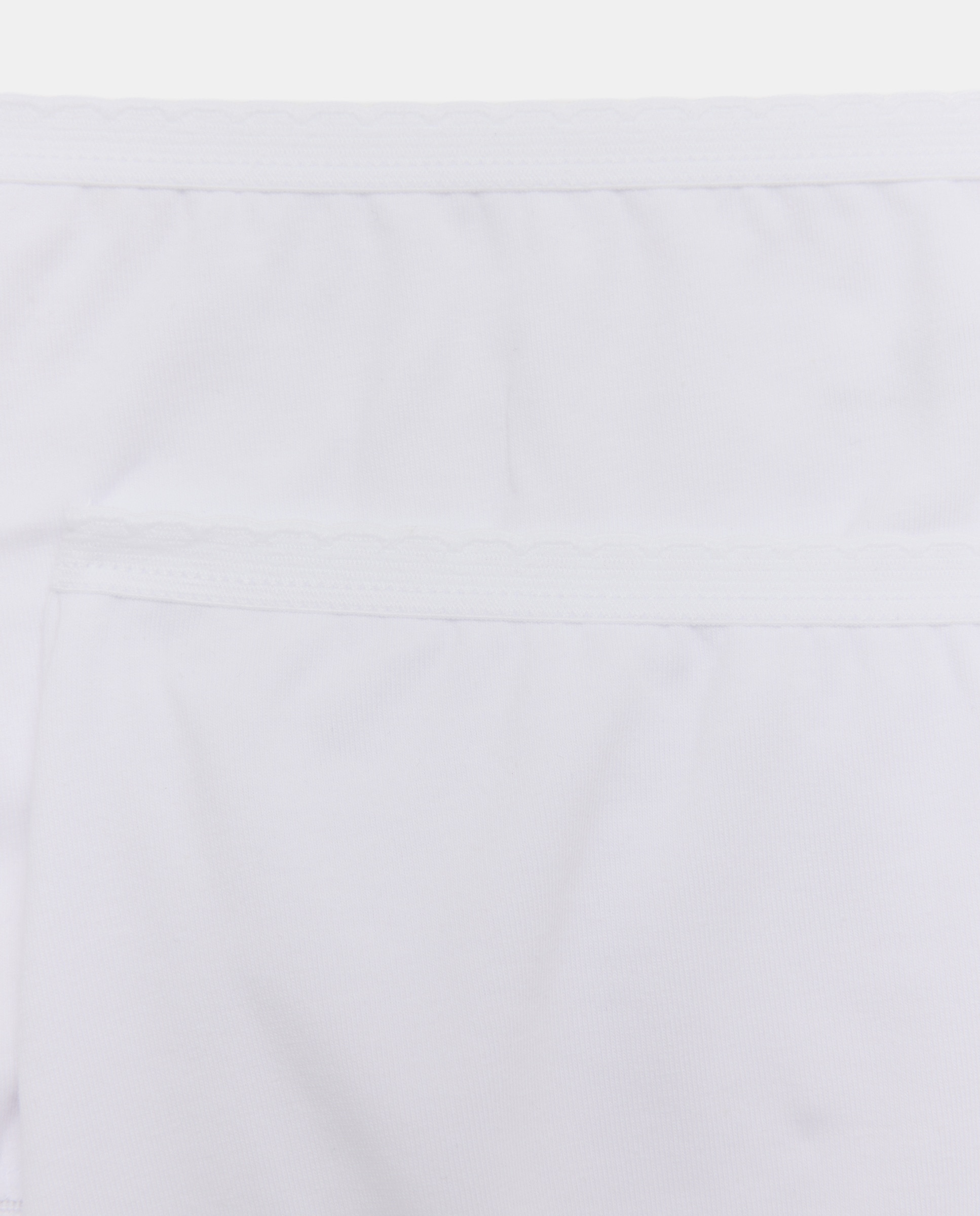 Pack 2 bragas altas lisas algodón Blanco-4