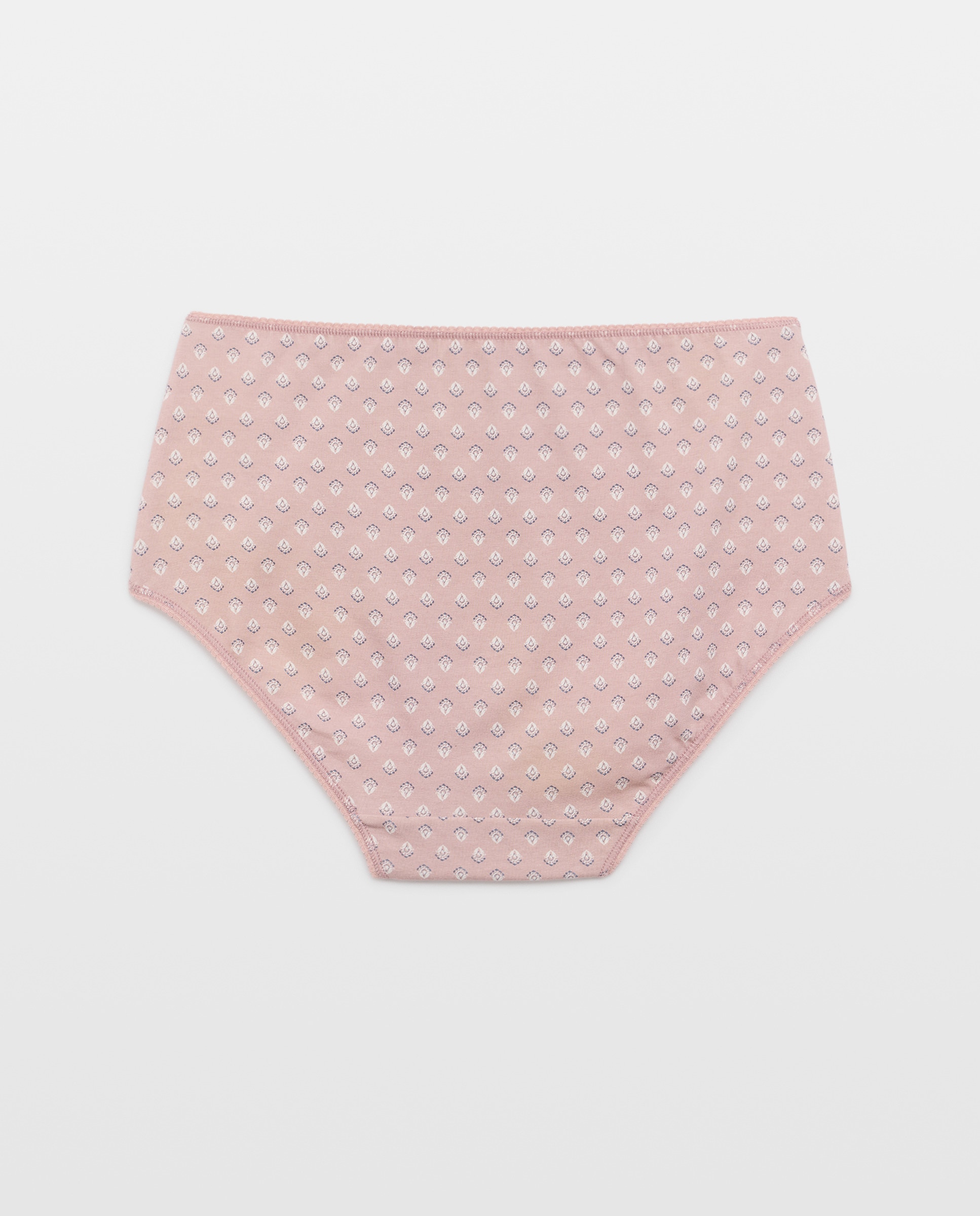 Pack 5 bragas altas de mujer algodón estampadas 400 Azul-5
