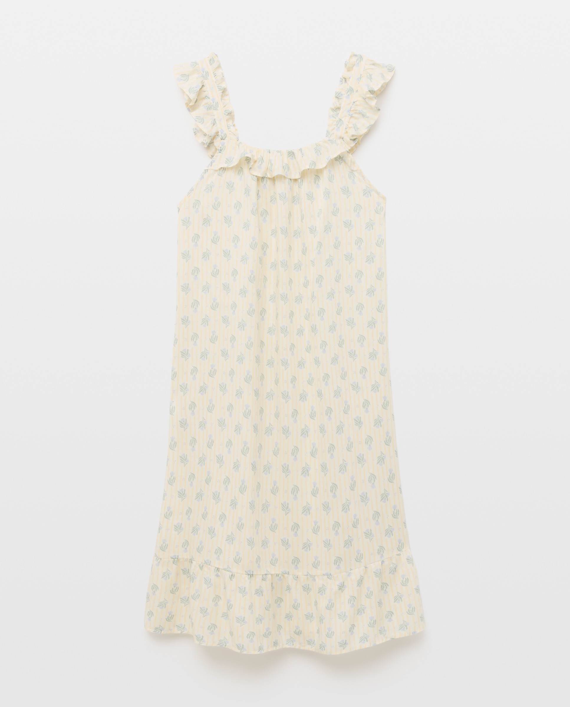 Camisón mujer estampado escote cuadrado 300 Amarillo-3