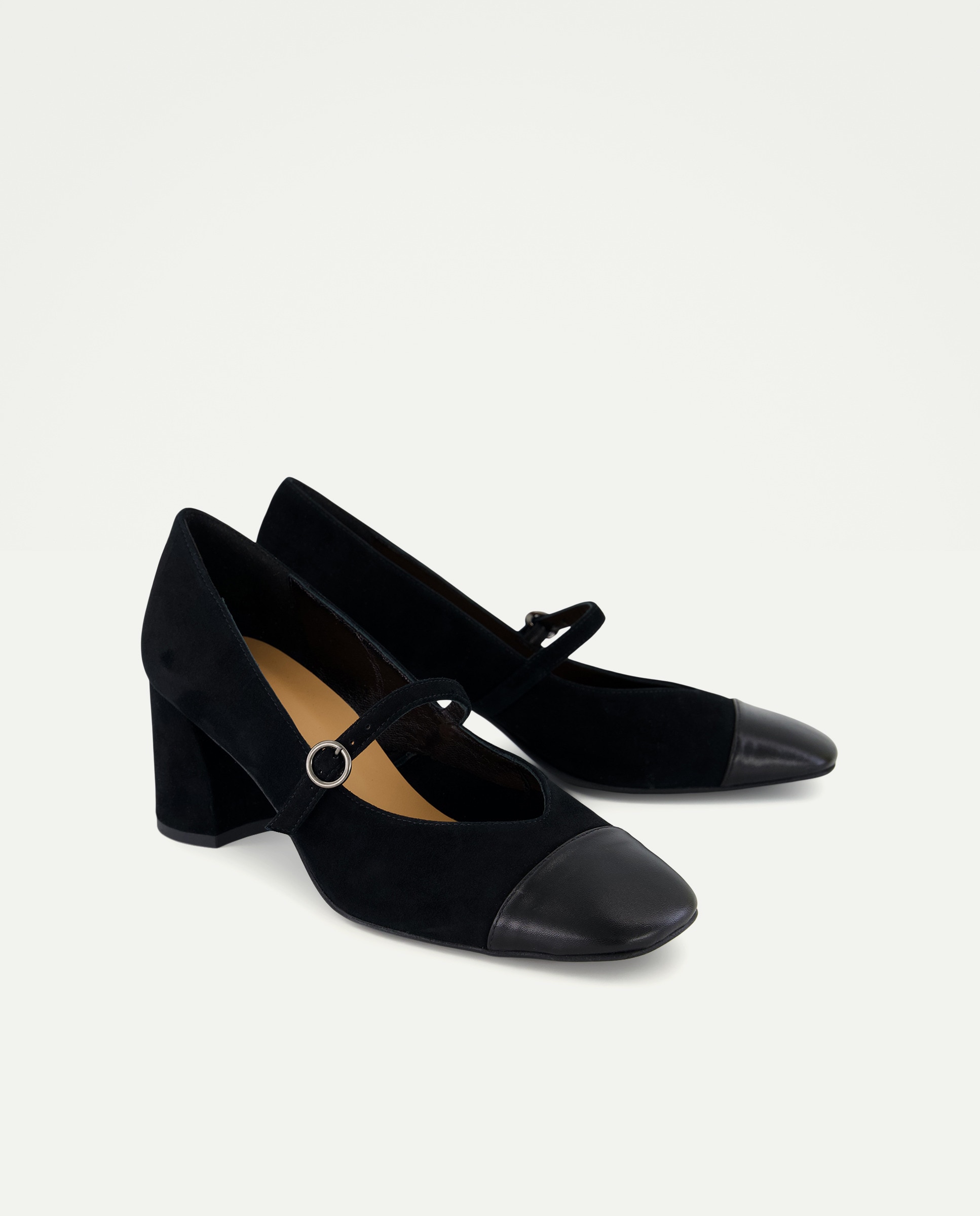 Sapatos de Presilha com Salto e Pulseira Preto-2