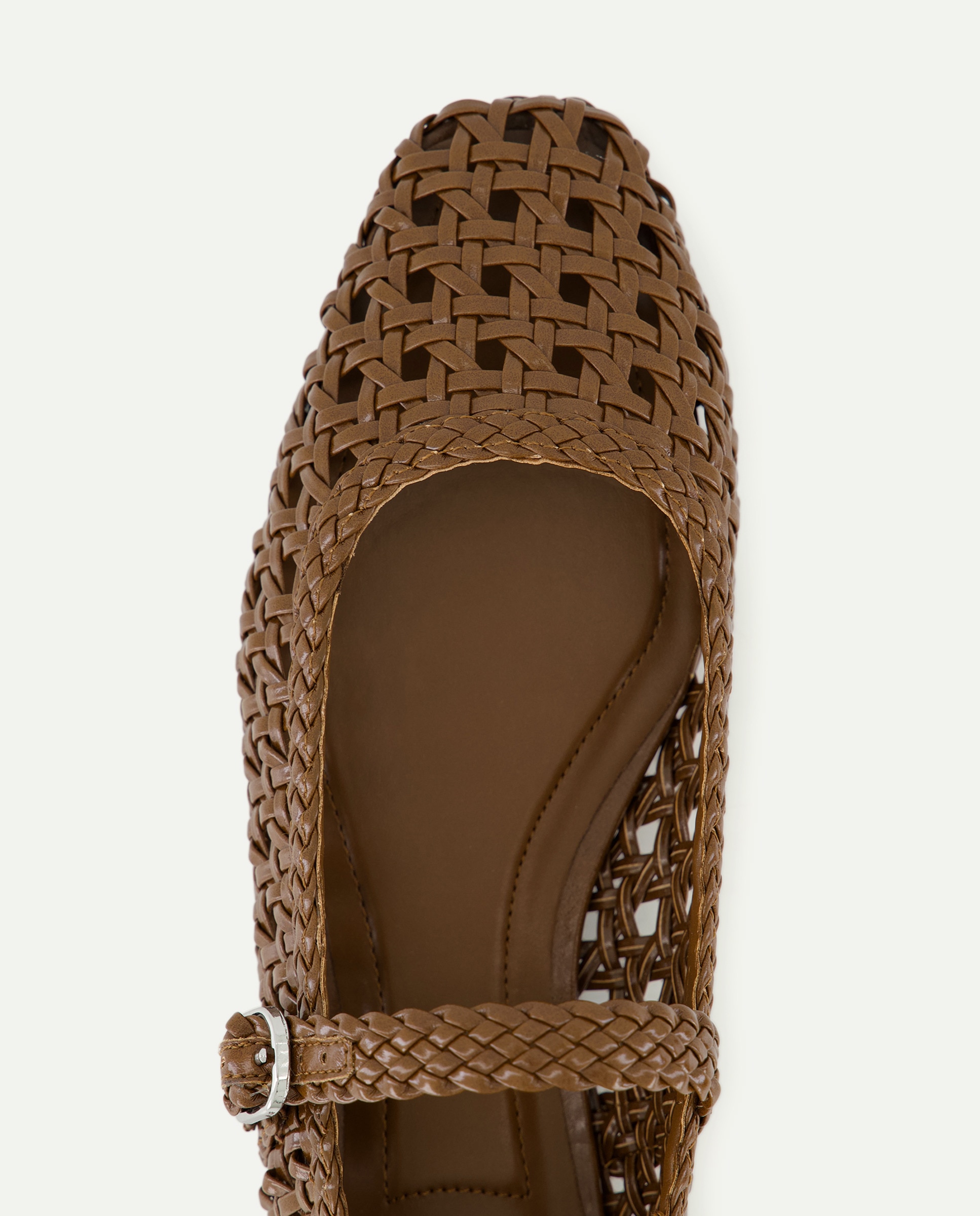 Sapatos de Presilha Rasos Entrançados 560 Azeitona-4