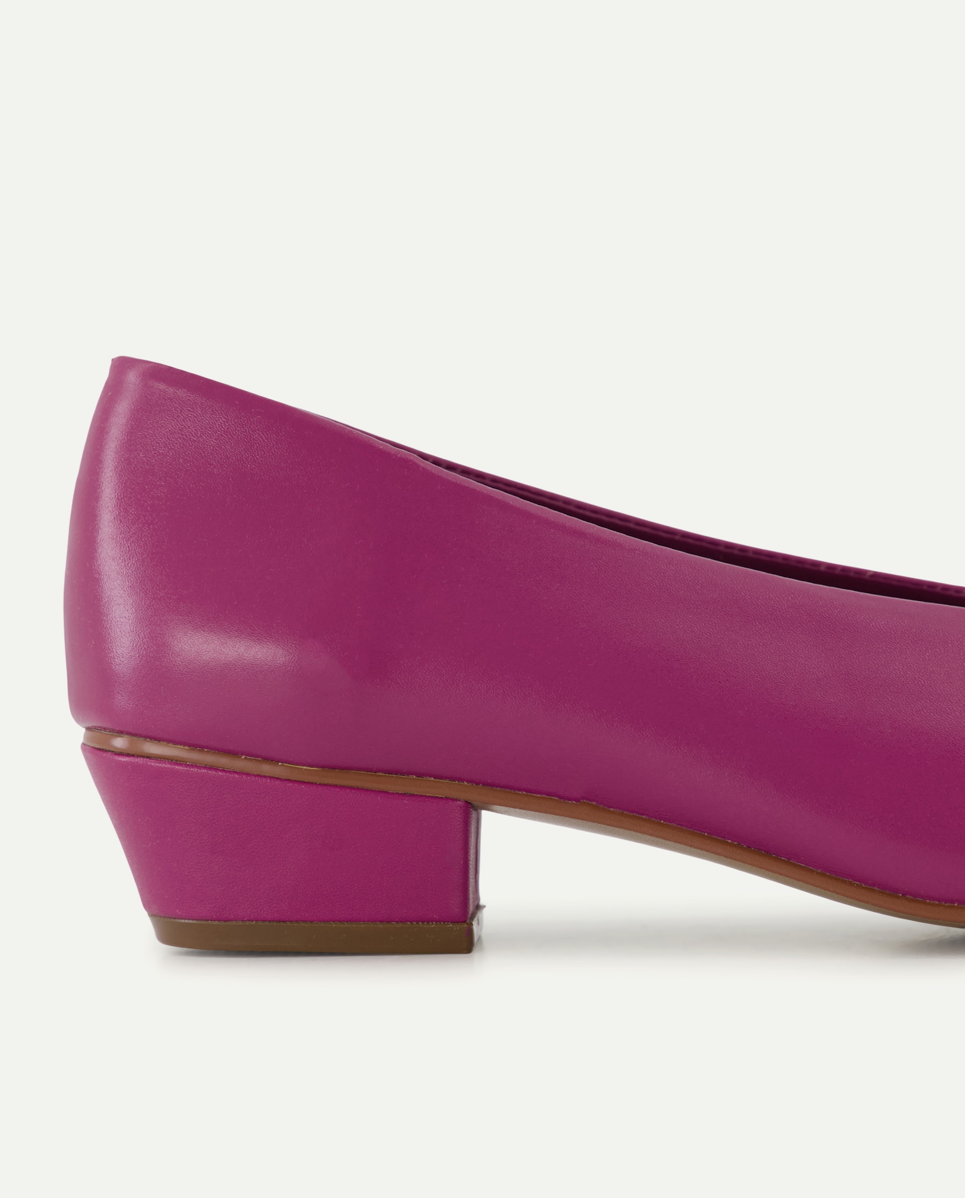 Bailarina de mujer de piel con tacón 240 Fucsia-5