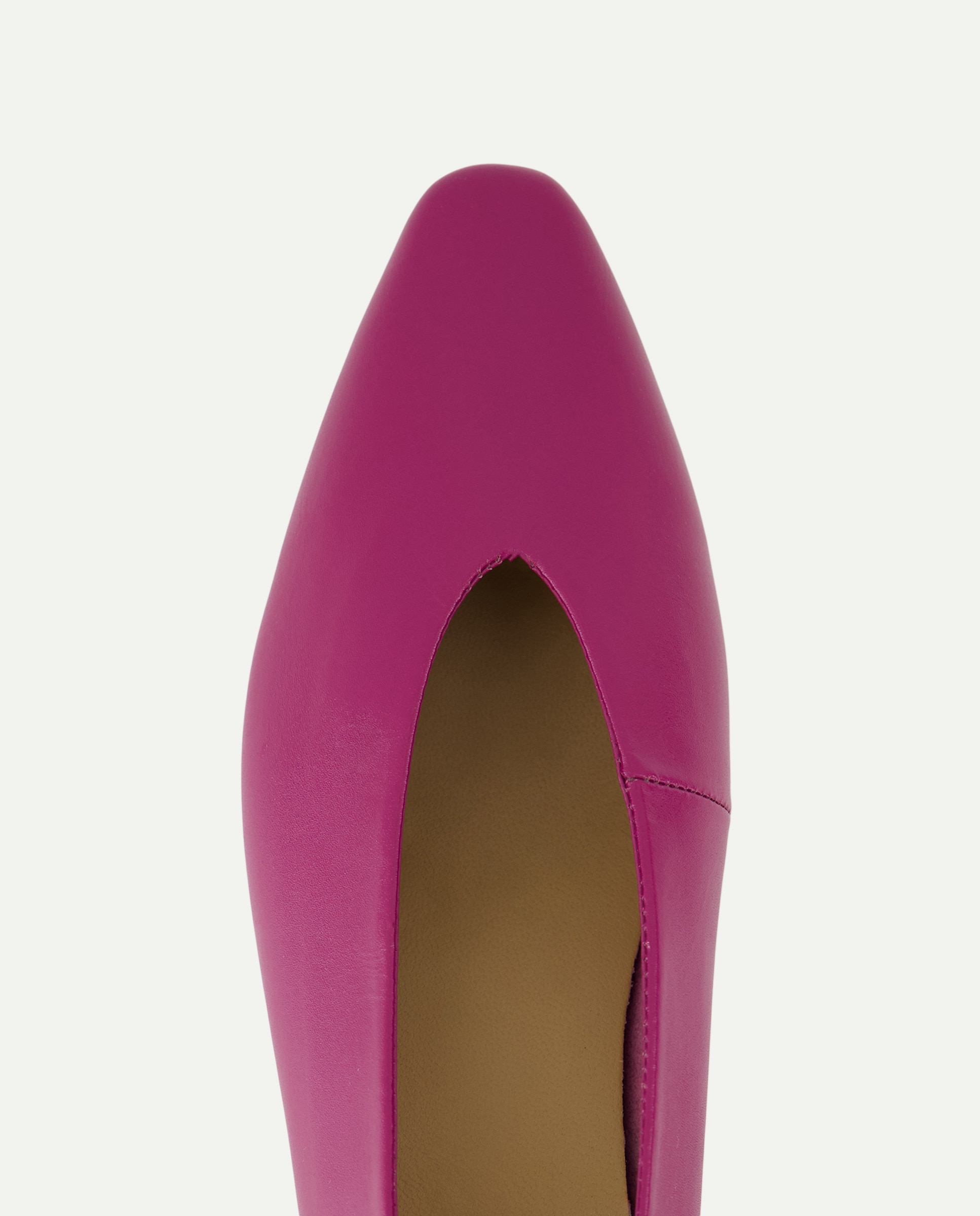 Bailarina de mujer de piel con tacón 240 Fucsia-4