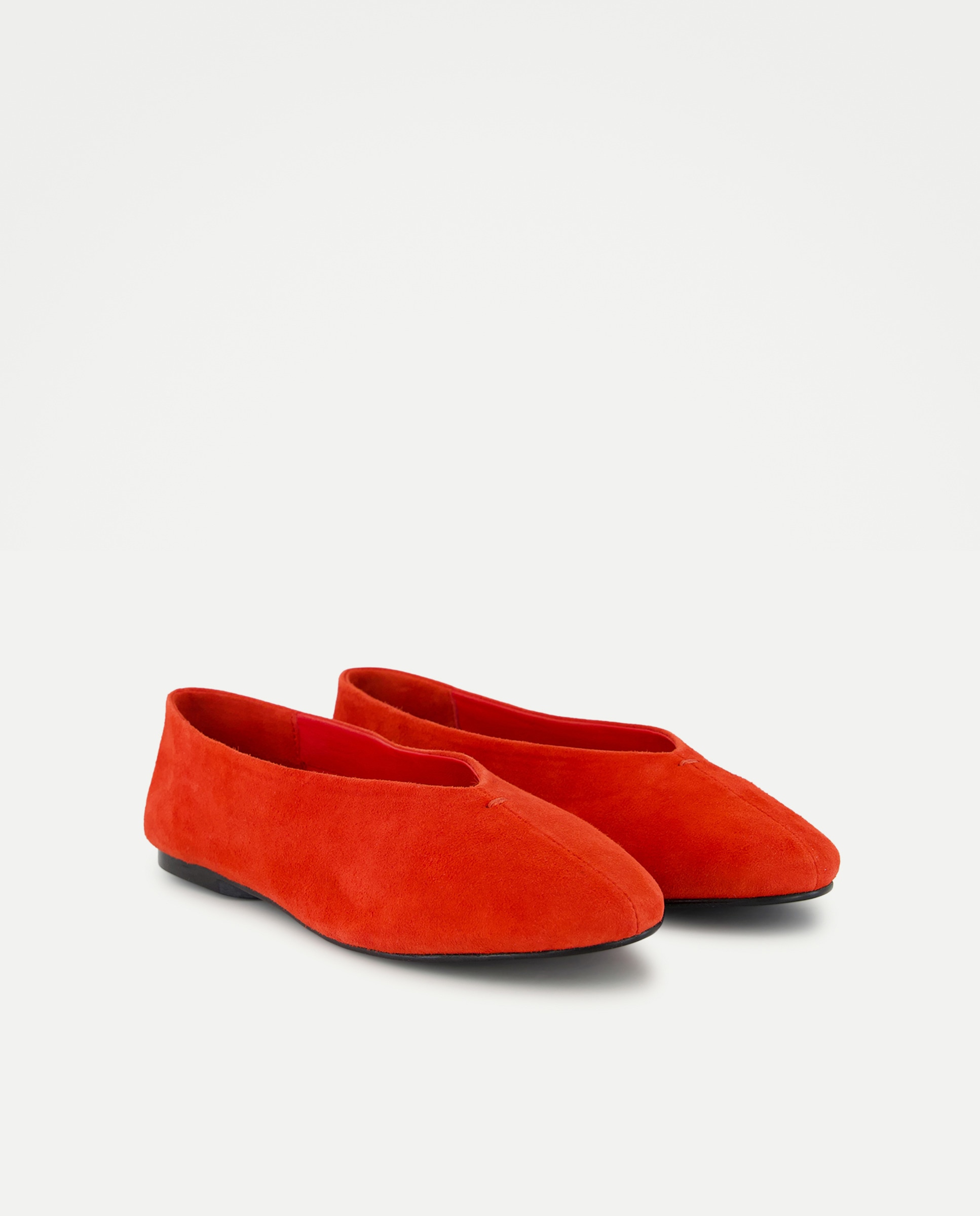 Bailarina de mujer de serraje 600 Rojo-2