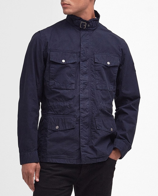 Imagen 0 de Chaqueta de hombre de cuello alto con cierre de cremallera y broches