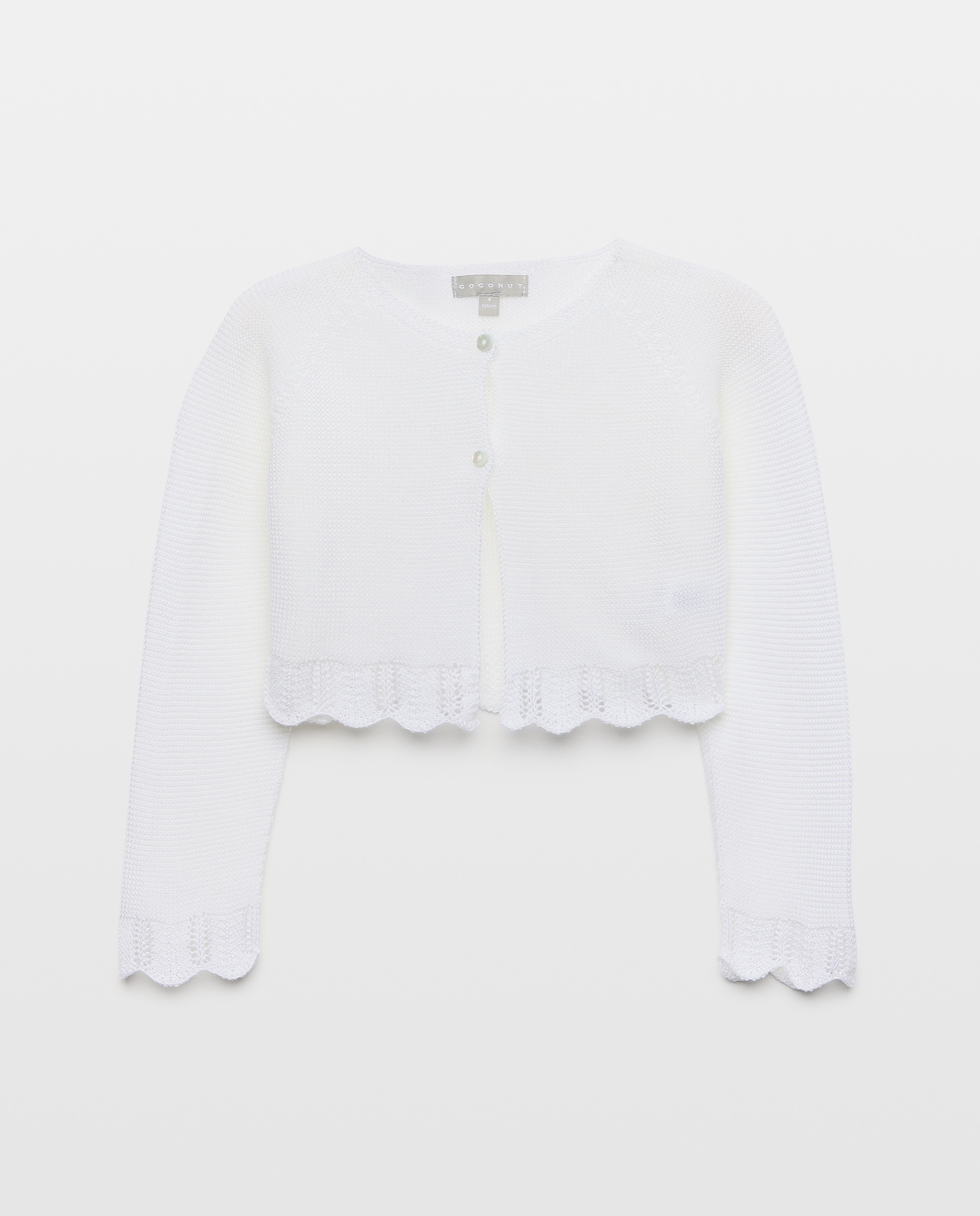 Casaco de Tricot Perlé de Cerimónia Coconut El Corte Inglés Branco-4