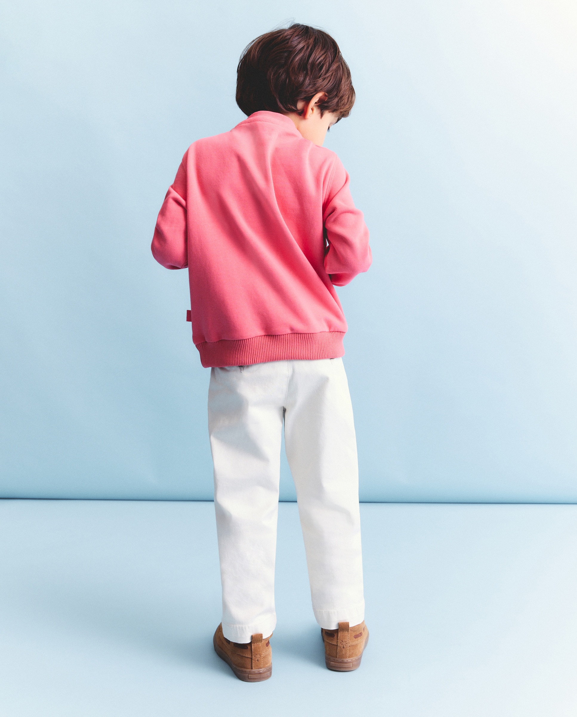 Sweatshirt com Gola Redonda 630 Coral-3