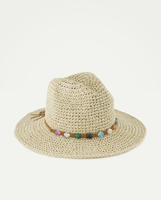 Imagem 0 de Gorro de Ráfia com Fita - Multicolor