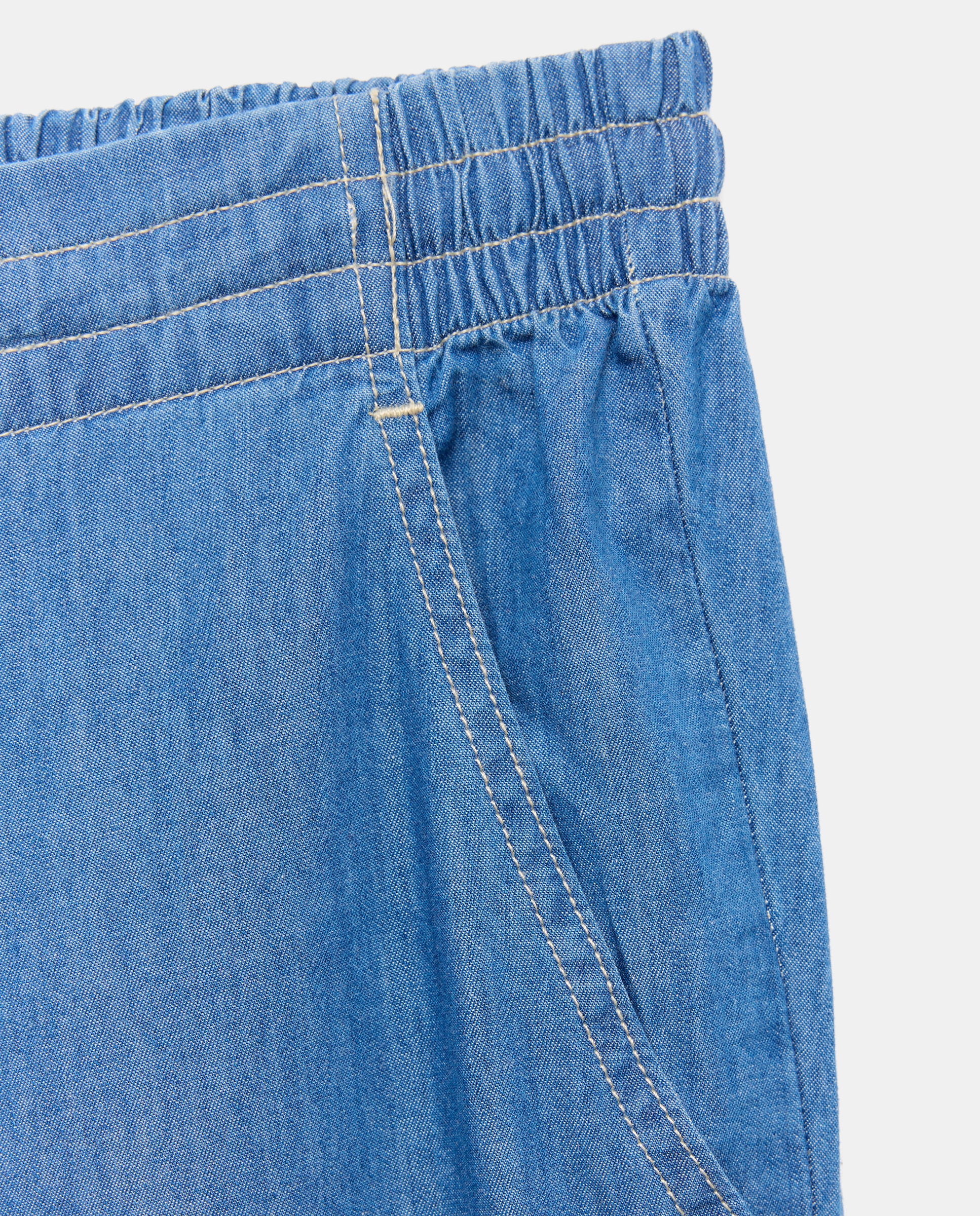 Calças de Pijama de Tencel 400 Azul-5