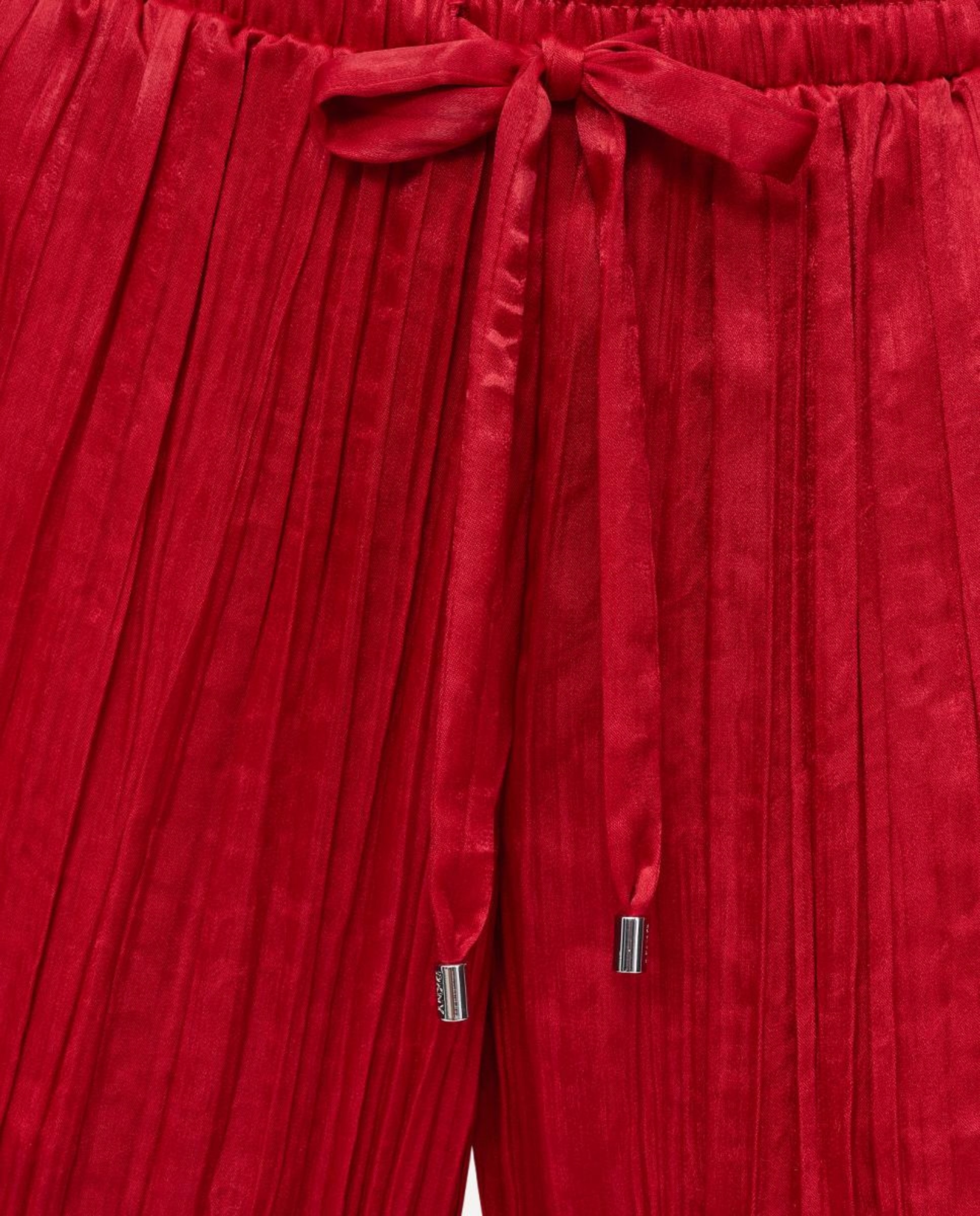 Calças Fluidas Vermelho/Grená-5