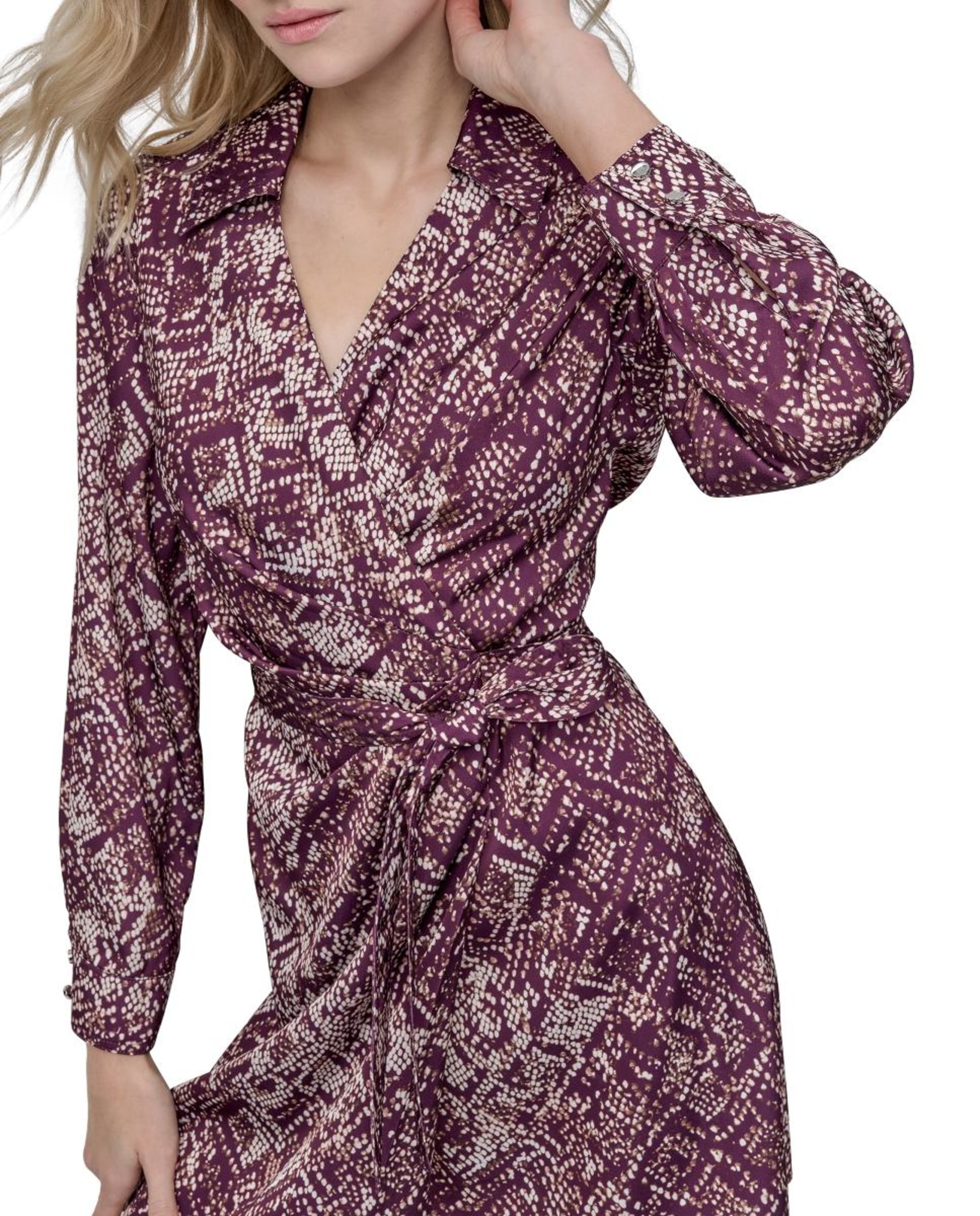 Vestido curto fluido Multicolor-6