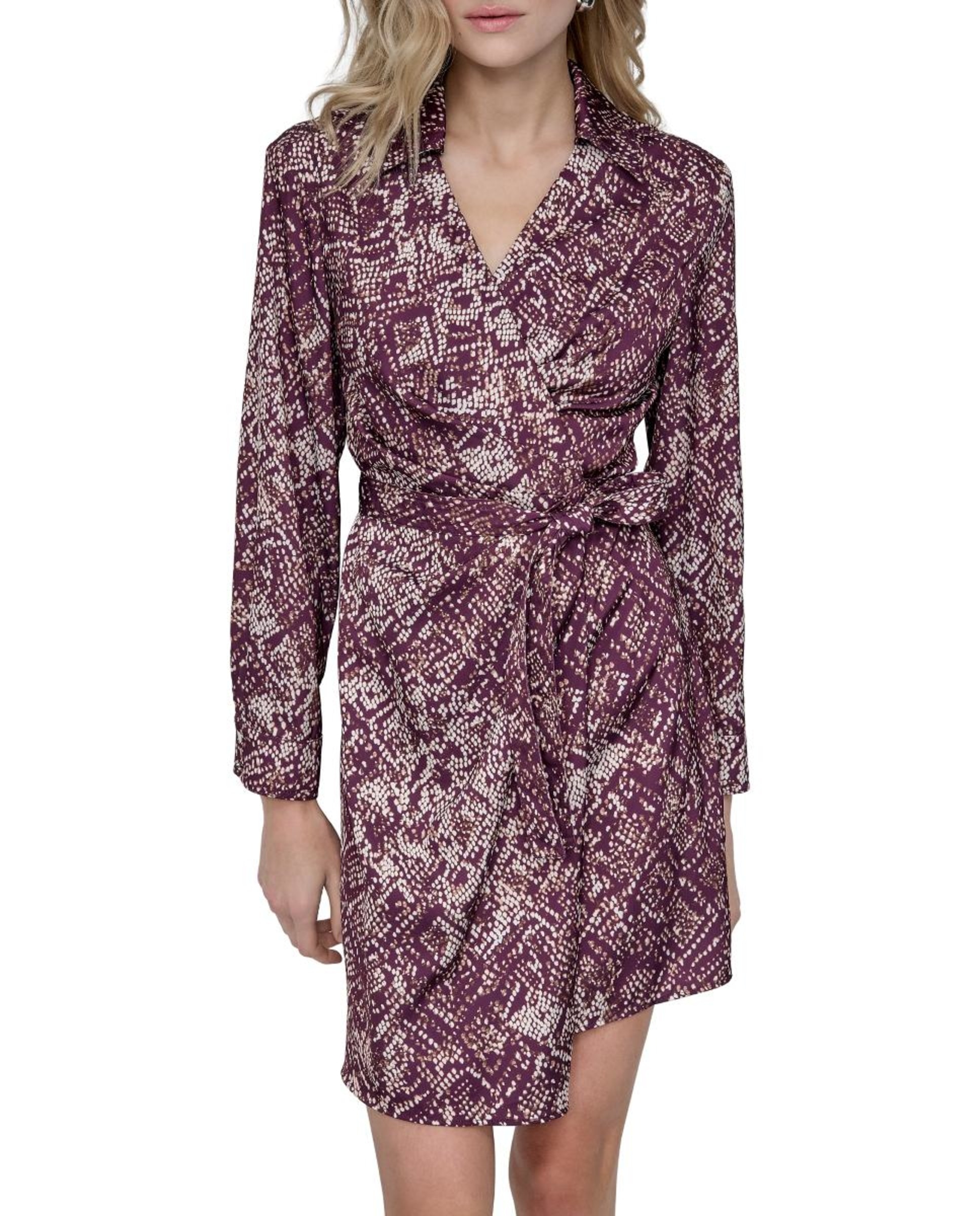 Vestido curto fluido Multicolor-3