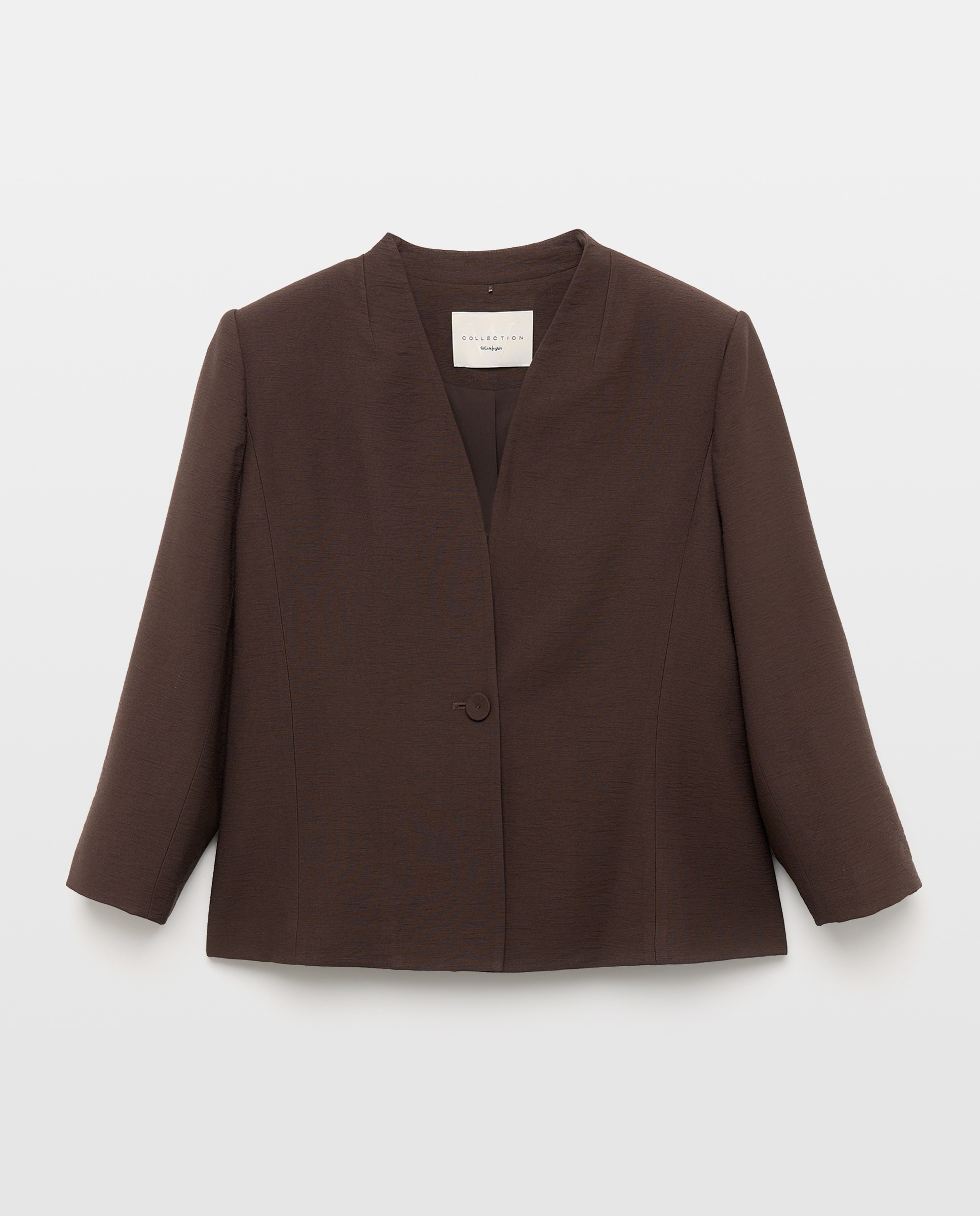 Blazer Liso com Lavagem Chocolate-4