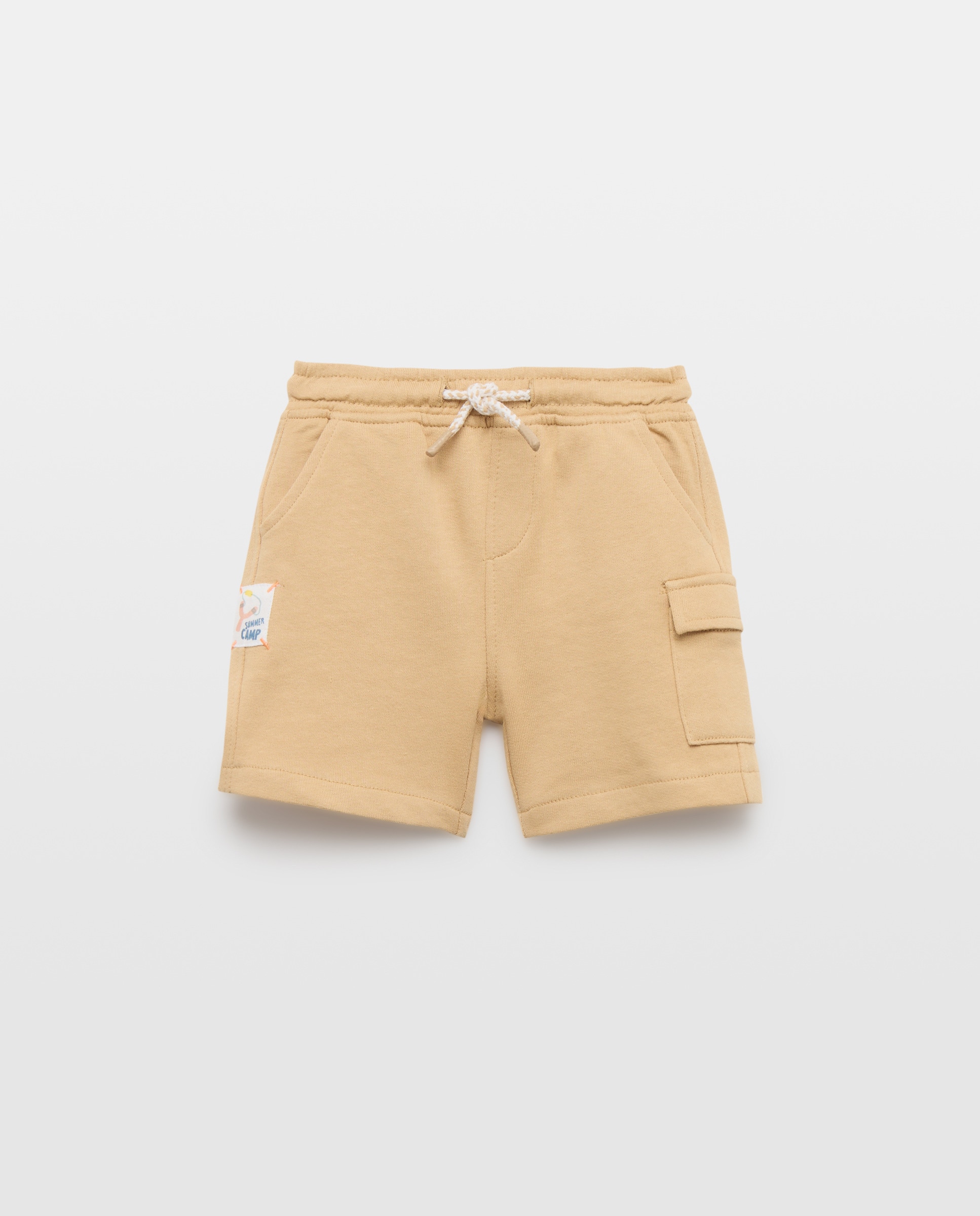 Bermudas Cargo de Felpa de Bebé Baby El Corte Inglés 730 Camel-1