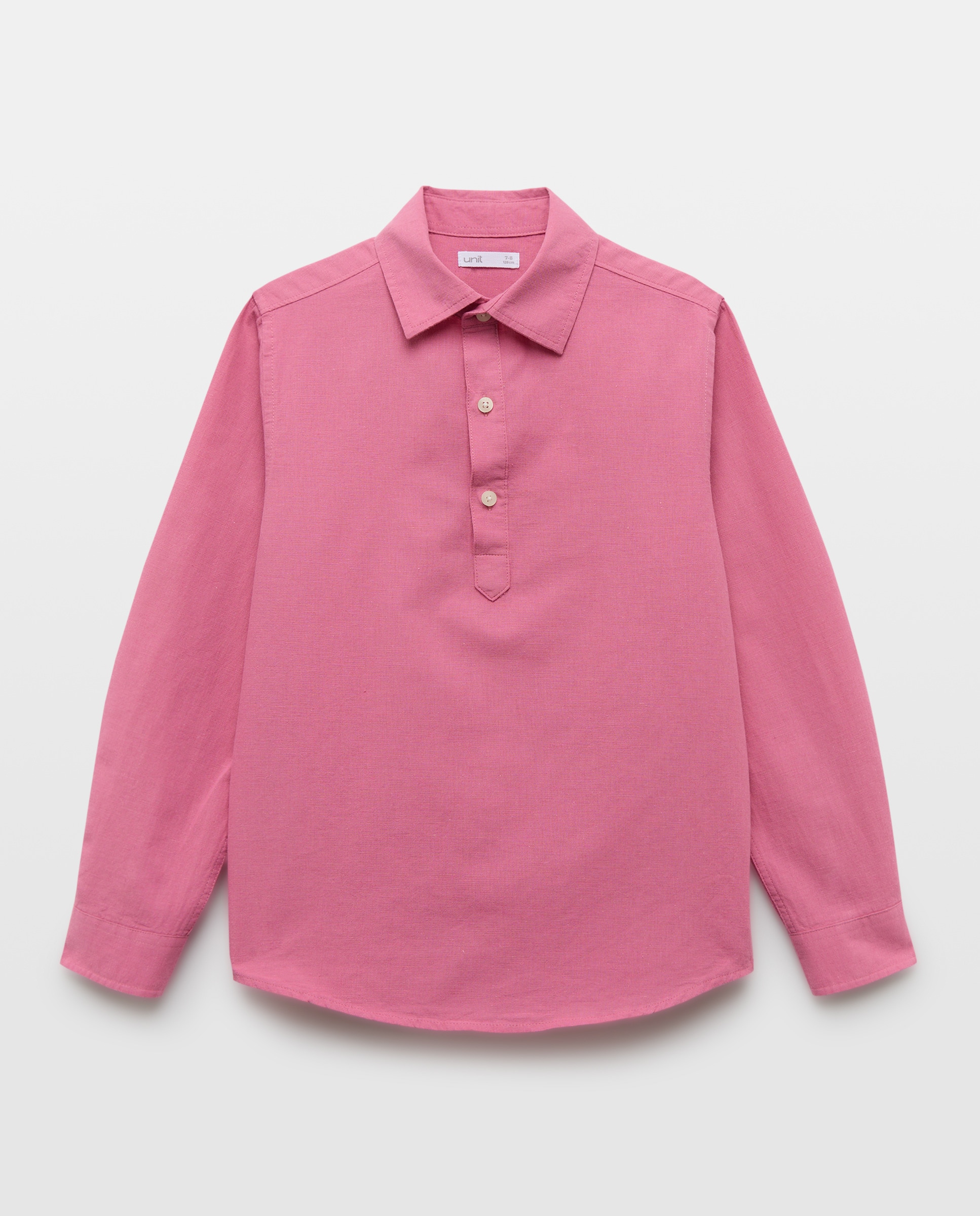 Imagen 0 de Camisa de niño algodón-lino cuello mao polera