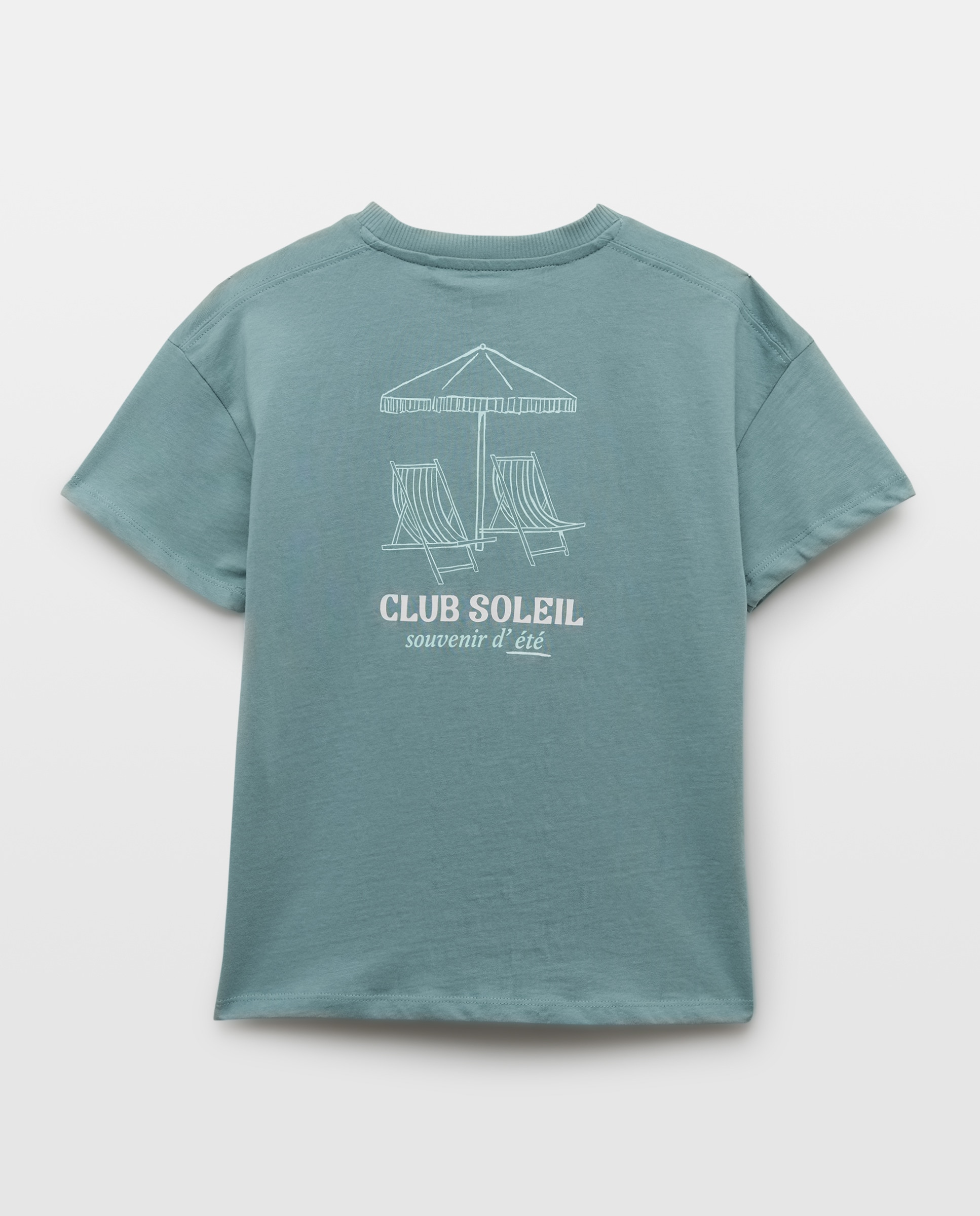 Camiseta de niño estampada manga corta Verde Pato-2