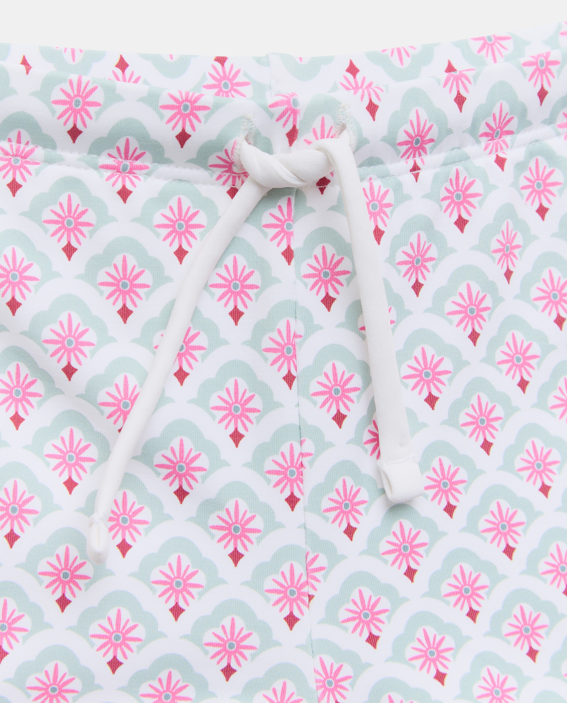 Bañador boxer infantil sello flores Blanco roto-3