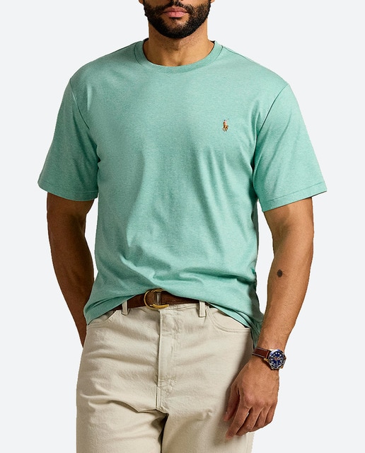 Imagen 0 de Camiseta de hombre de algodón con logo bordado tallas grandes