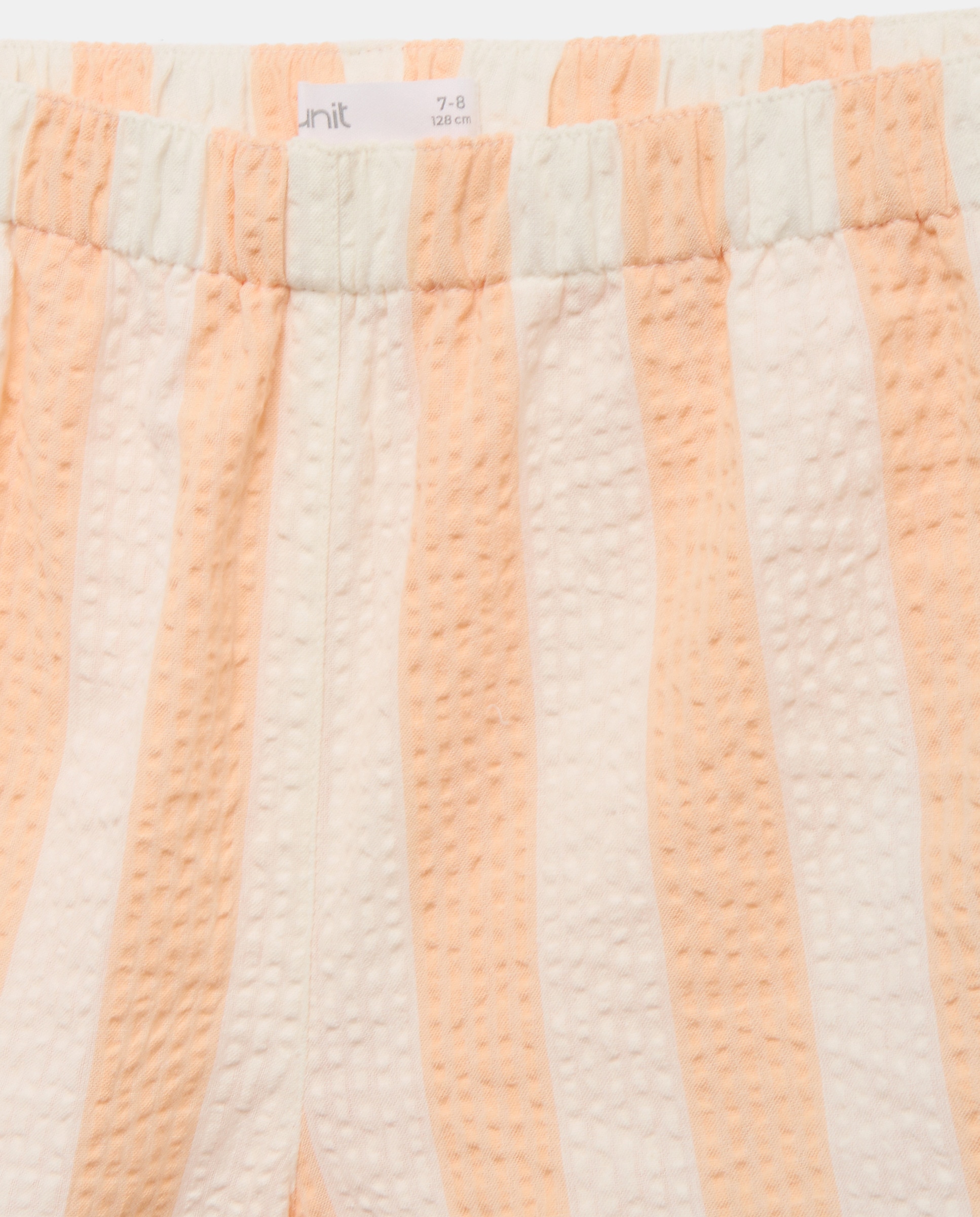 Pijama de niña de seersucker corto 630 Coral-3