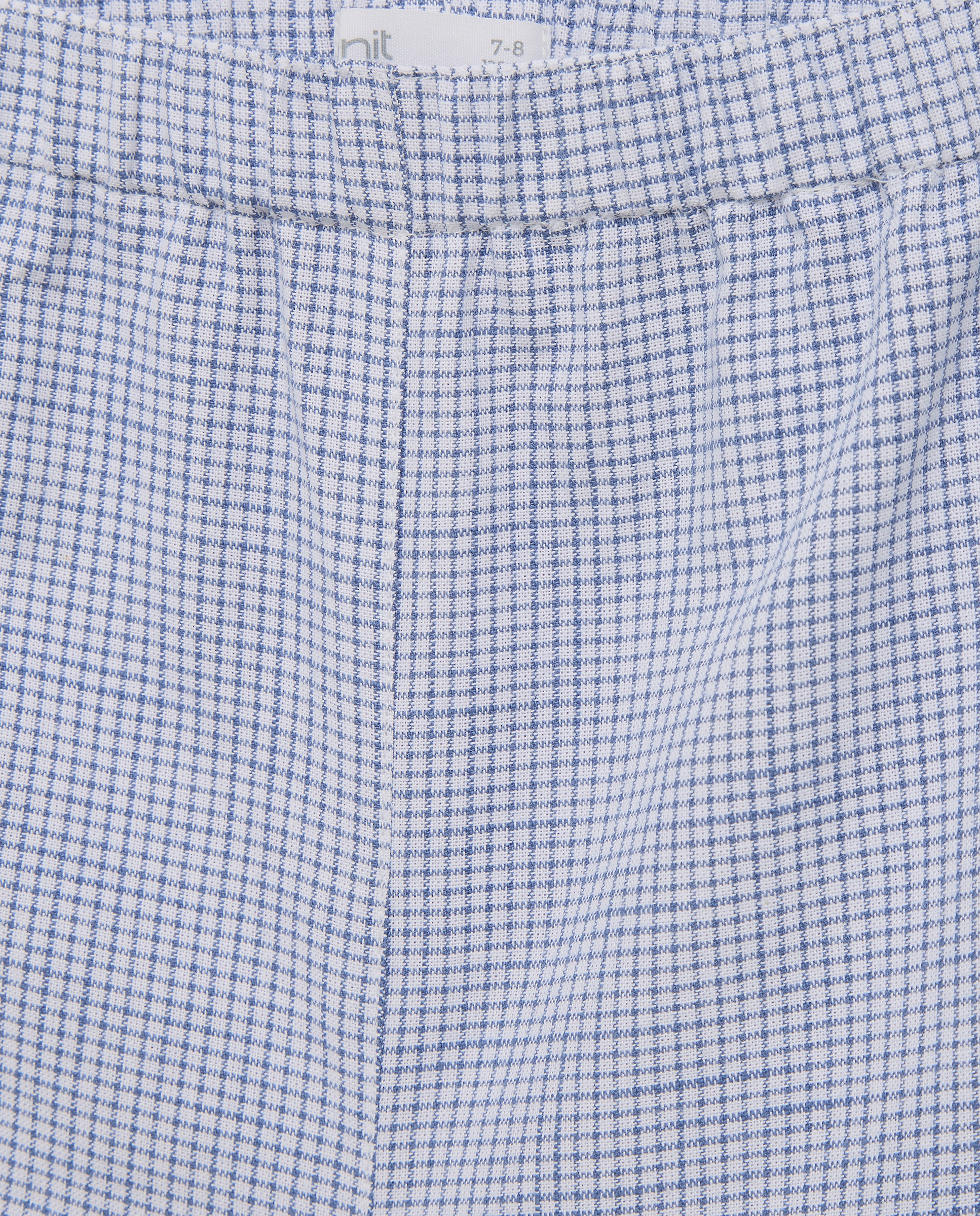 Pijama de niña de popelin corto con cuello 400 Azul-3