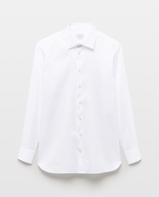 Imagem 0 de Camisa Clássica Lisa de Popelina Fácil de Engomar