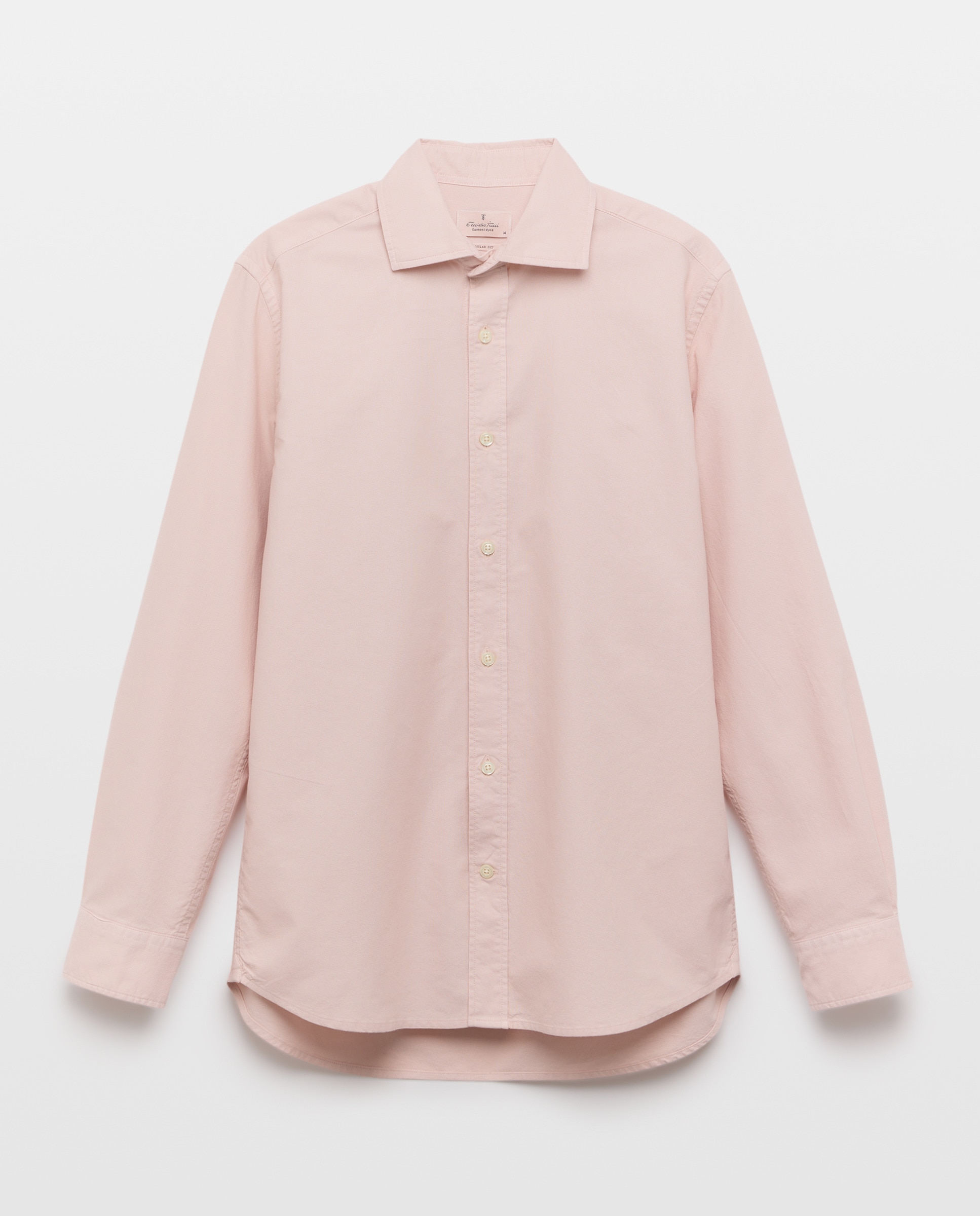 Camisa Casual com Manga Comprida Rosa-4