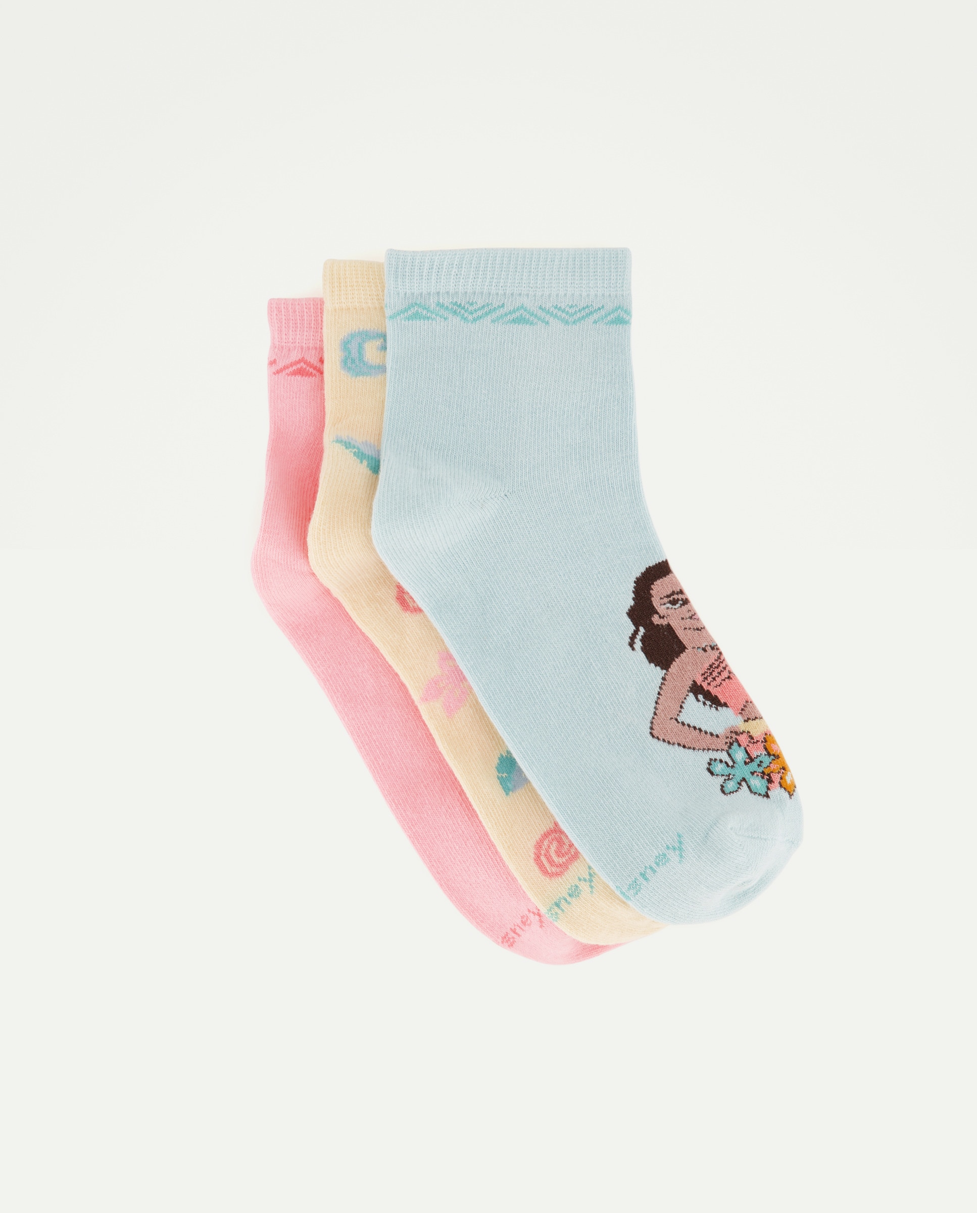 Imagem 0 de Pack de 3 Pares de Meias pelo Tornozelo com Estampado Vaiana