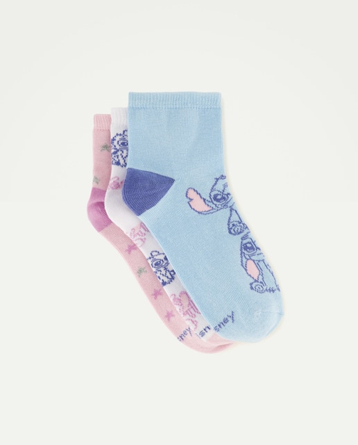 Imagem 0 de Pack de 3 Pares de Meias pelo Tornozelo com Estampado Lilo & Stitch