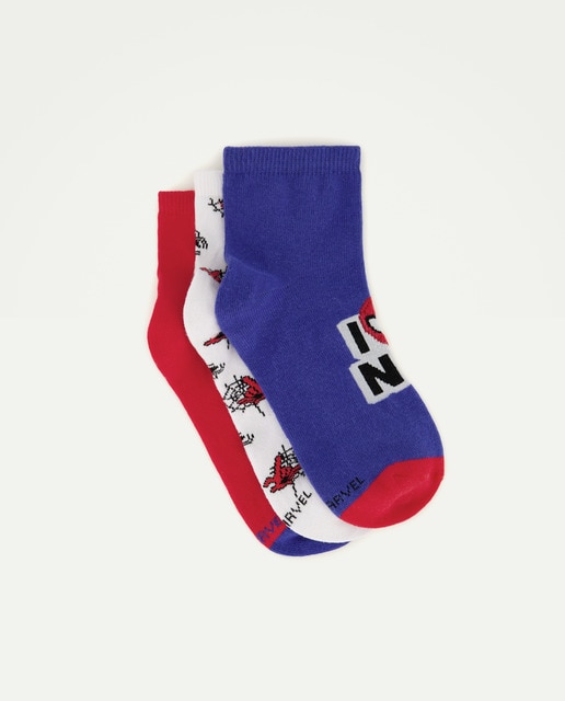 Imagem 0 de Pack de 3 Pares de Meias pelo Tornozelo com eStampado Homem-Aranha