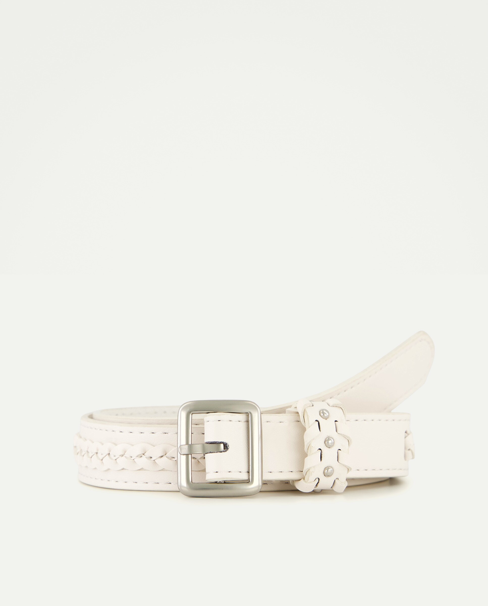 Cinto com Stiching Branco-1