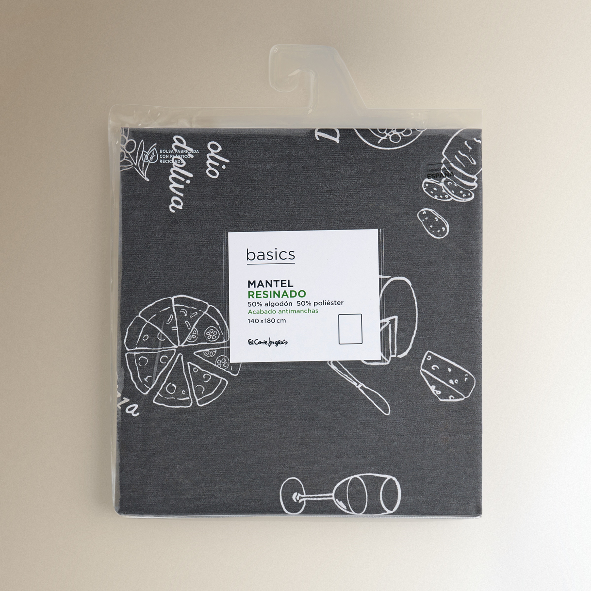 Mantel antimanchas resinado Dinner Antracita-5