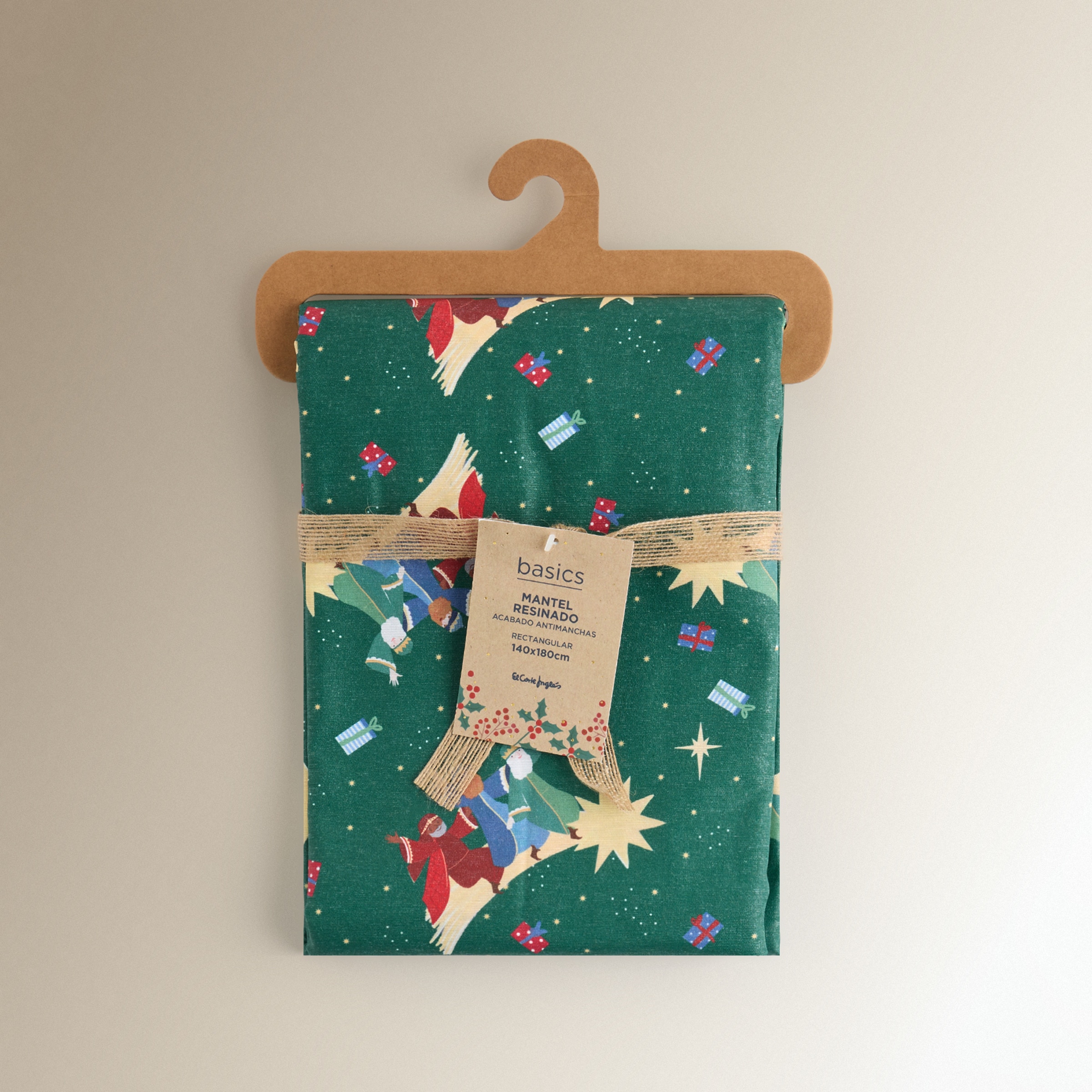 Mantel antimanchas resinado Oriente Verde-5