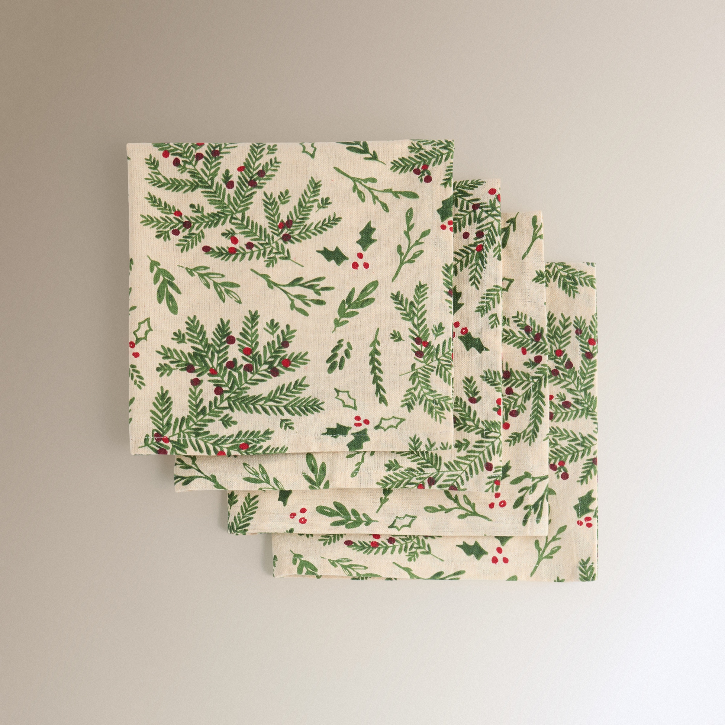 Set 4 servilletas algodón Colmar Verde-3