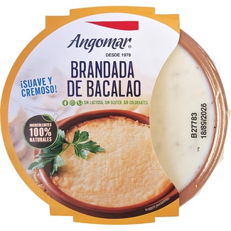 brandada de bacalao suave y cremoso sin gluten sin lactosa bandeja 225 g - Angomar