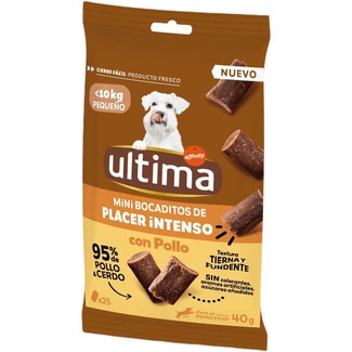 snack para perros mini placer intenso pollo bolsa 40 g - Ultima